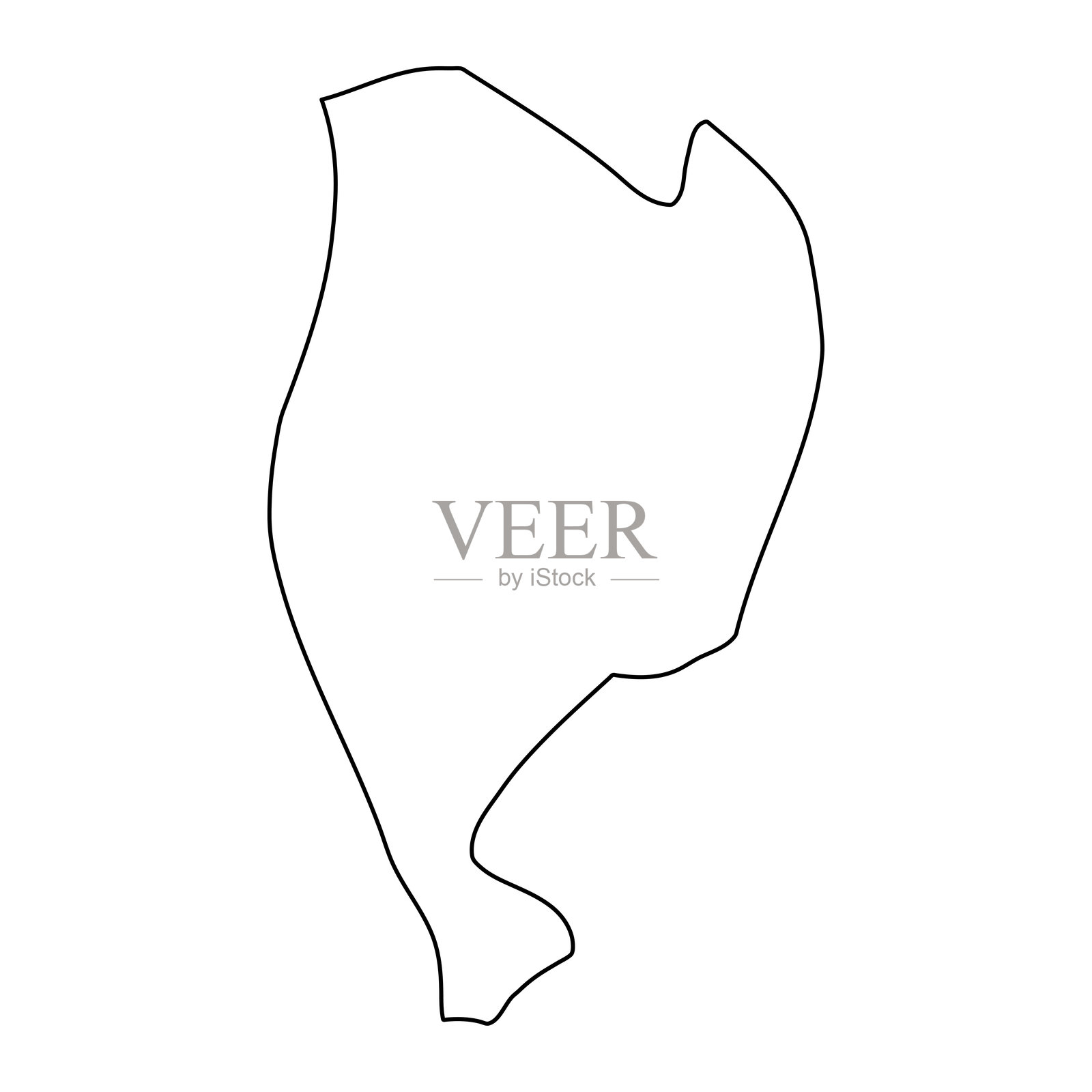 乌干达利扬东德区地图，行政区划。矢量插图。插画图片素材