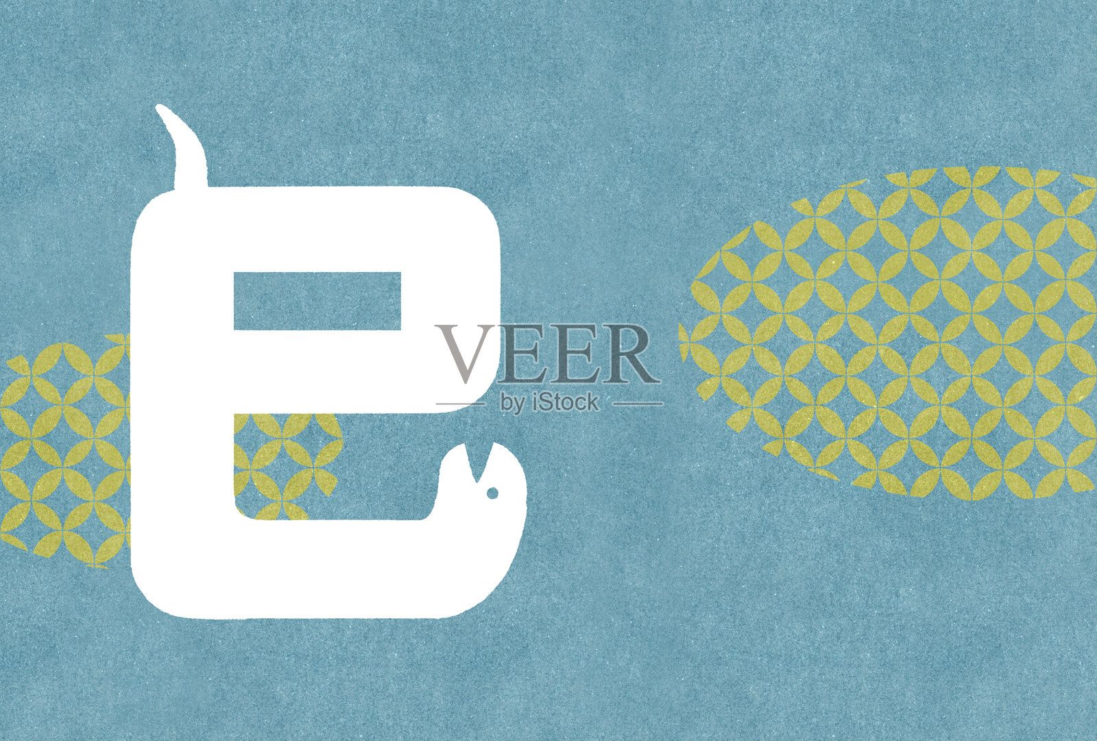 蛇年贺卡，设计中包含汉字字符插画图片素材