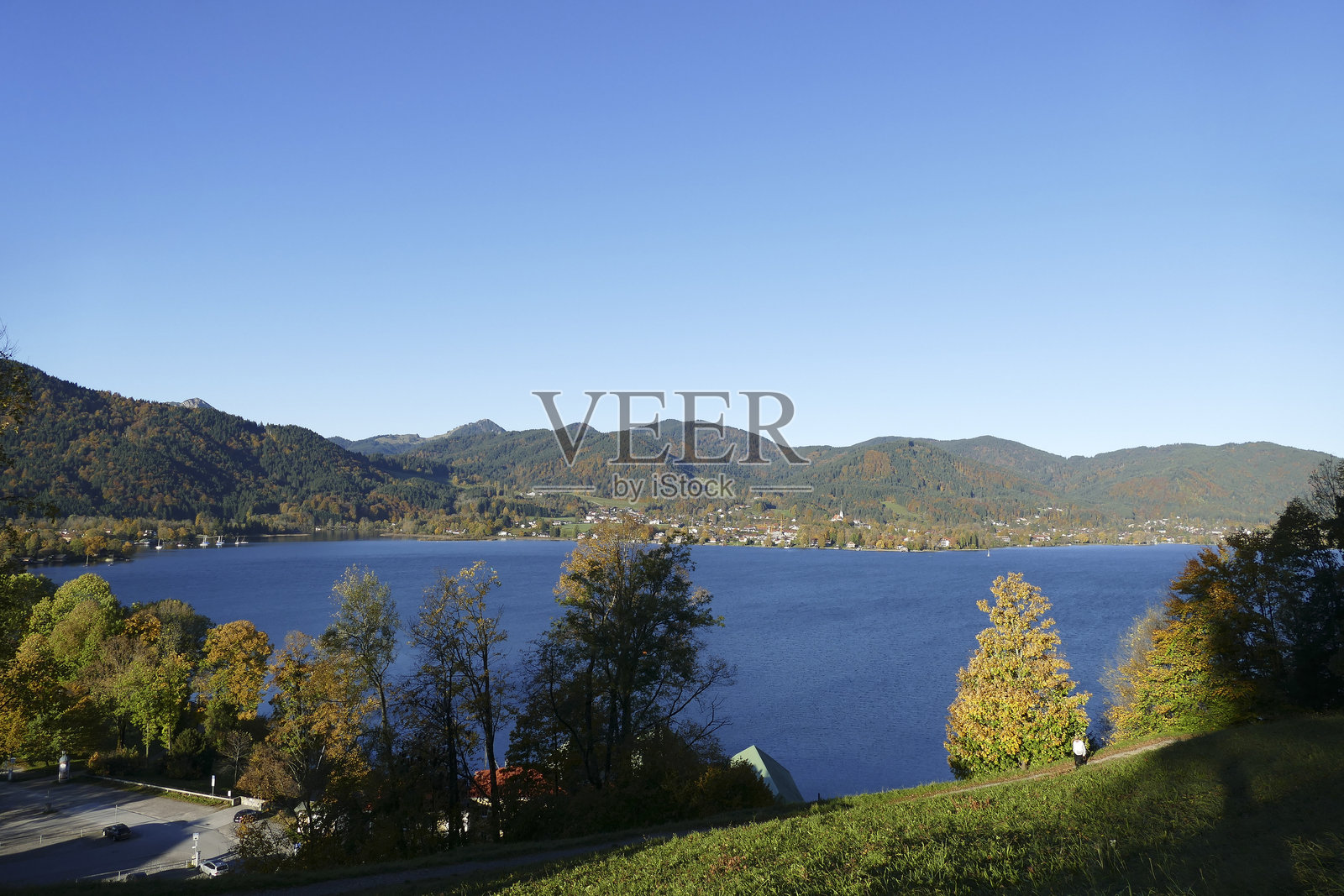 德国巴伐利亚州特根湖全景照片摄影图片