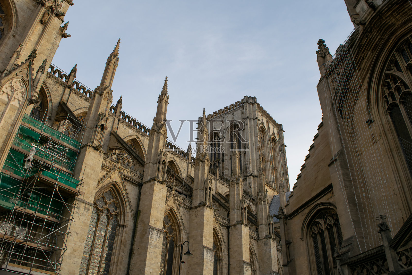 约克大教堂的外立面照片摄影图片