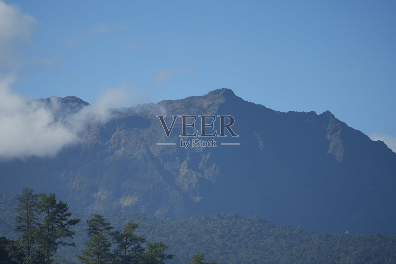 清晨的山景与雾气照片摄影图片