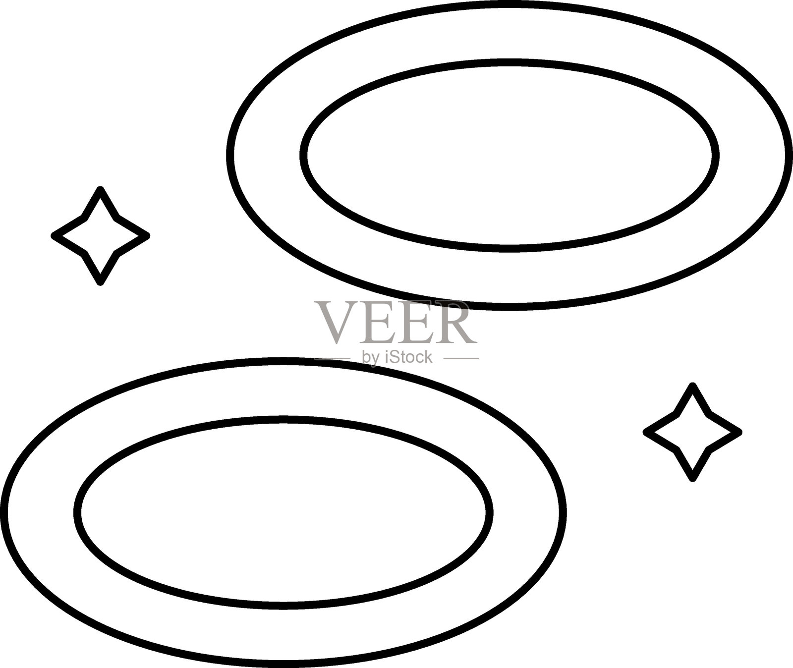 圈子图标风格插画图片素材