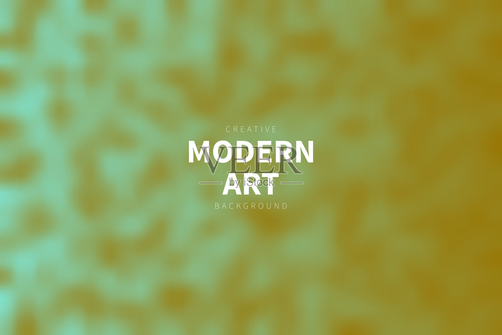 绿色抽象背景与模糊斑点插画图片素材