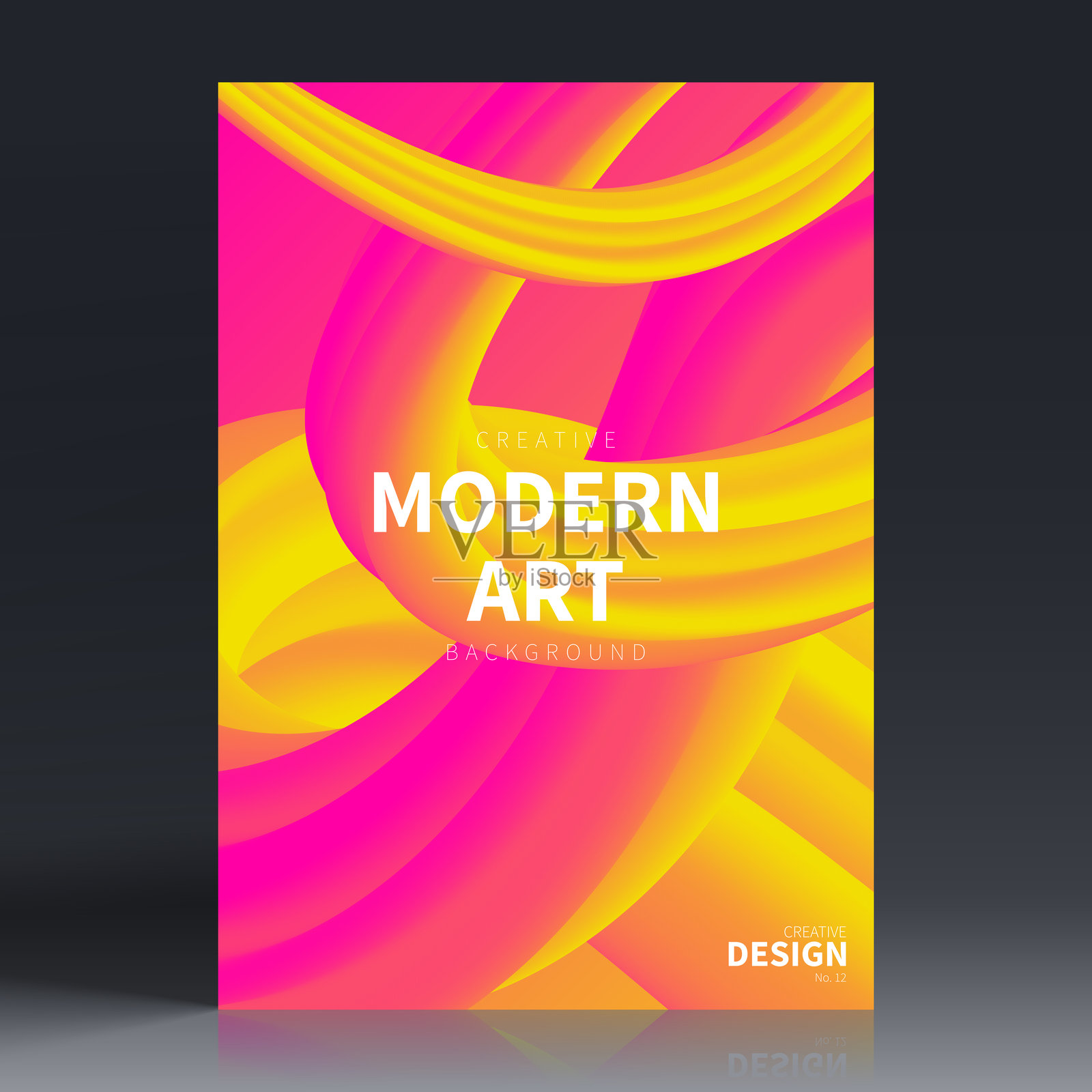 宣传册模板布局，橙色封面设计，商业年度报告，传单，杂志插画图片素材