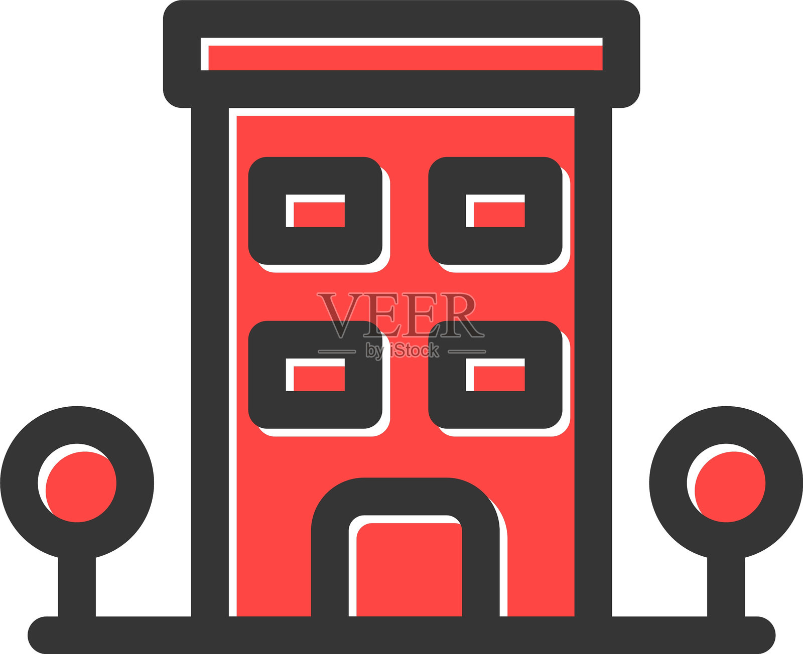 公寓图标插画图片素材