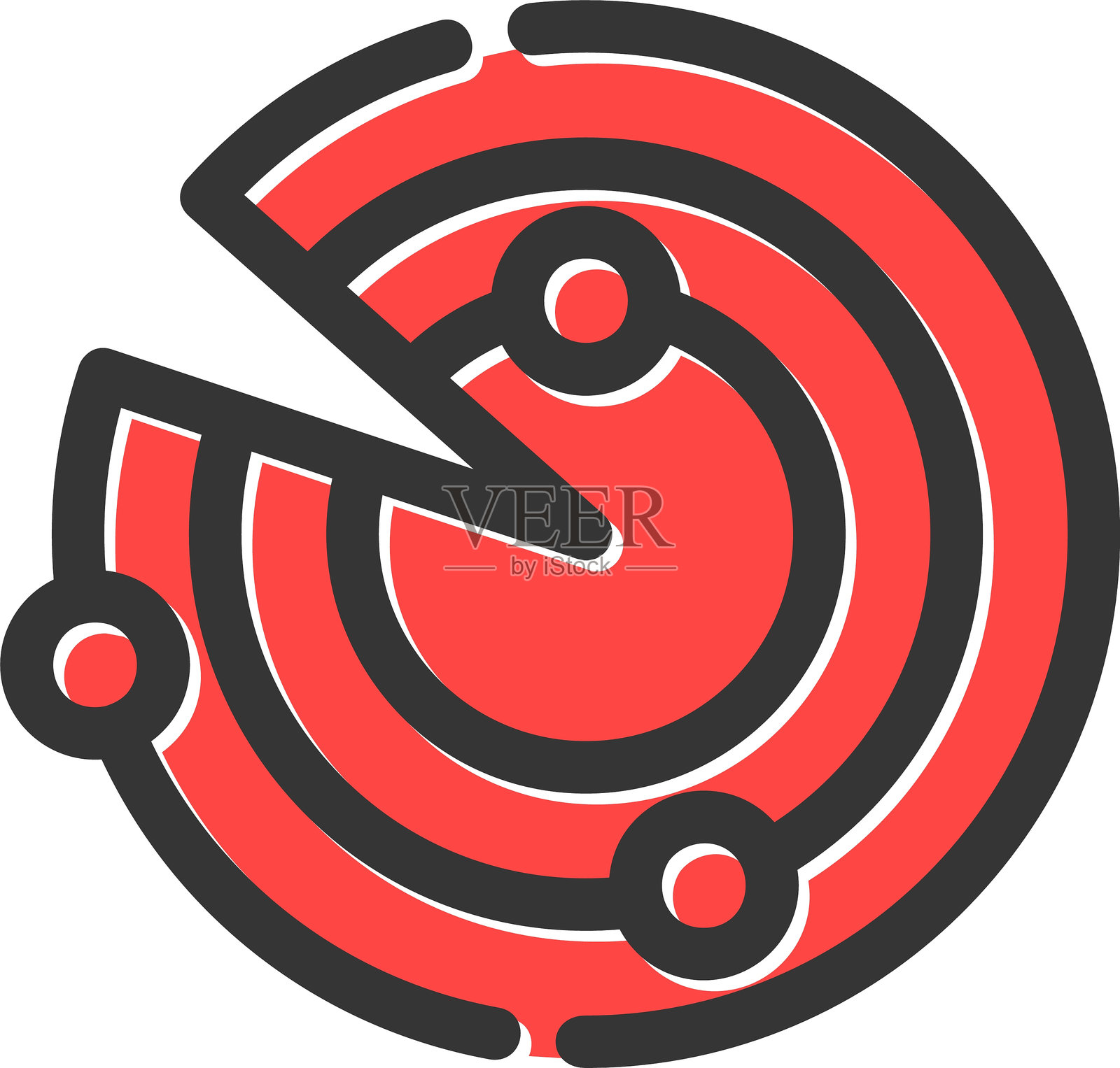 雷达图标插画图片素材