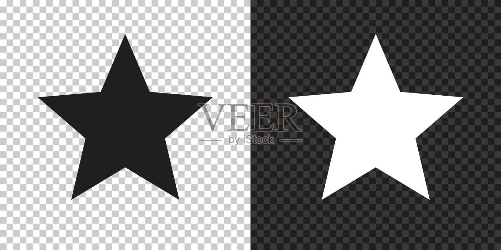 星星。设计图标，背景为空白插画图片素材