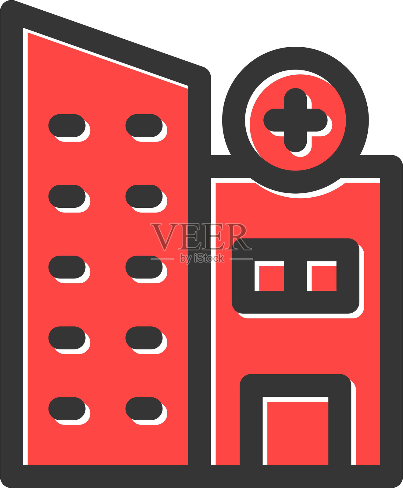 医院财产图标插画图片素材