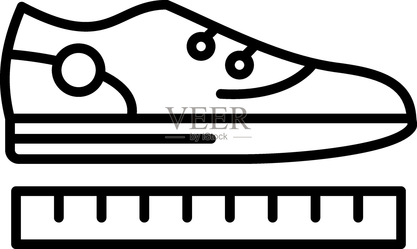 鞋码图标风格插画图片素材