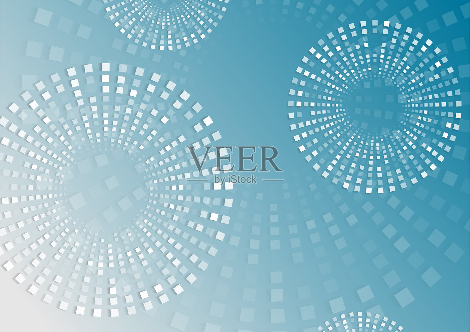 灰蓝色小方形圆点抽象科技背景插画图片素材