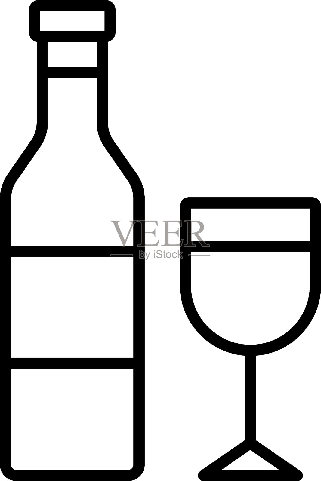 葡萄酒图标风格插画图片素材