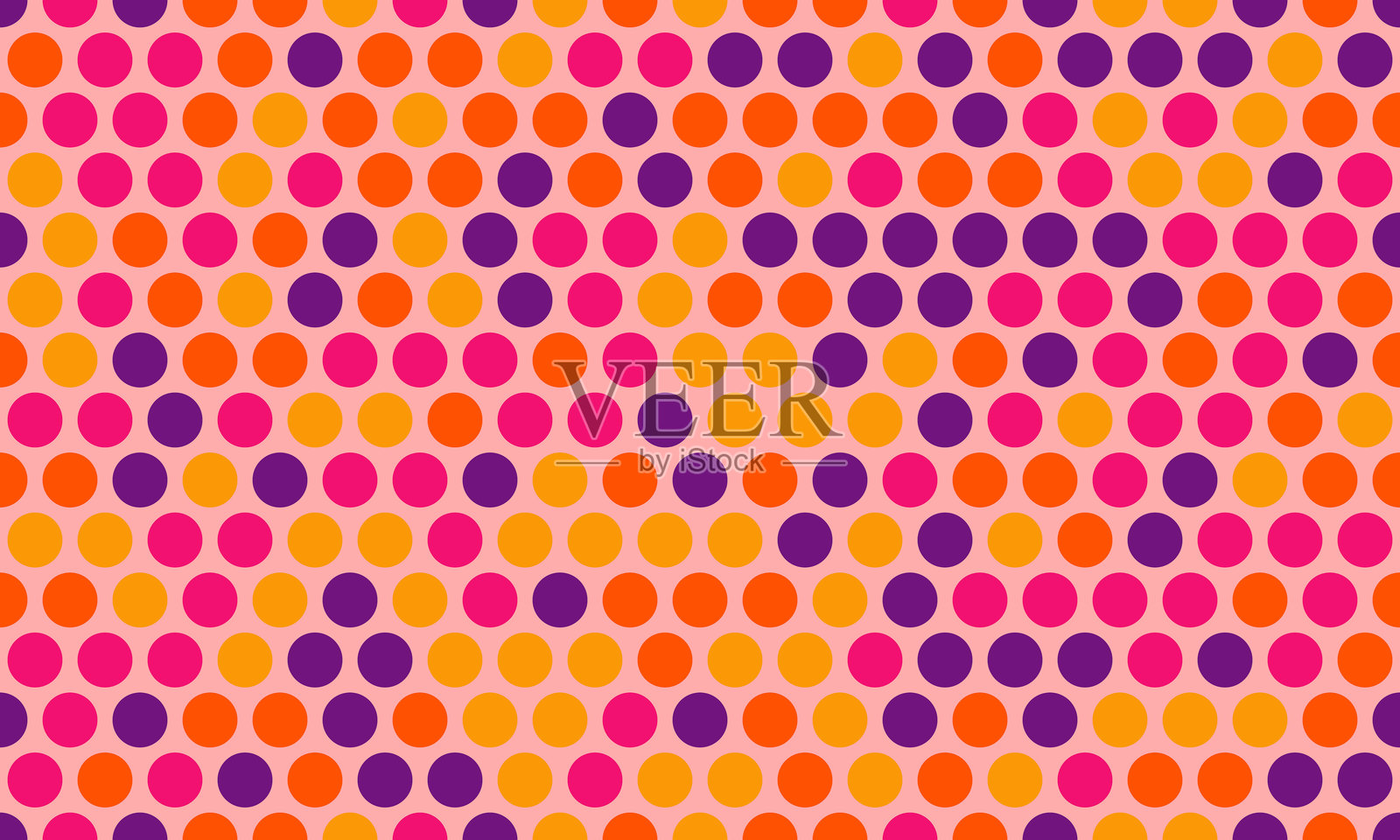 圆点图案与抽象几何圆形。非常适合无缝壁纸、纺织印花或带有创意风格的时尚背景。插画图片素材