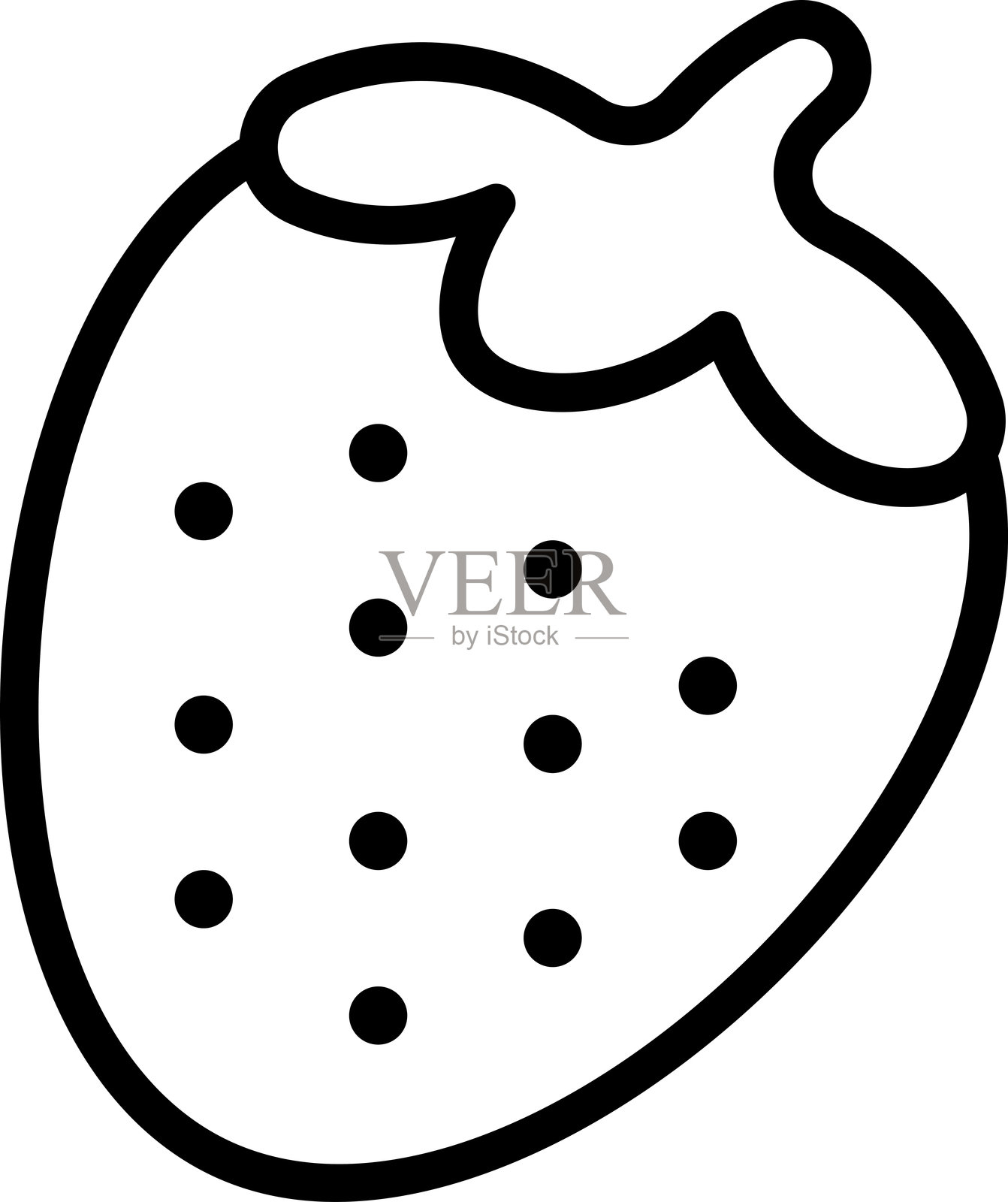 草莓图标。适用于您的网页设计的草莓符号插画图片素材