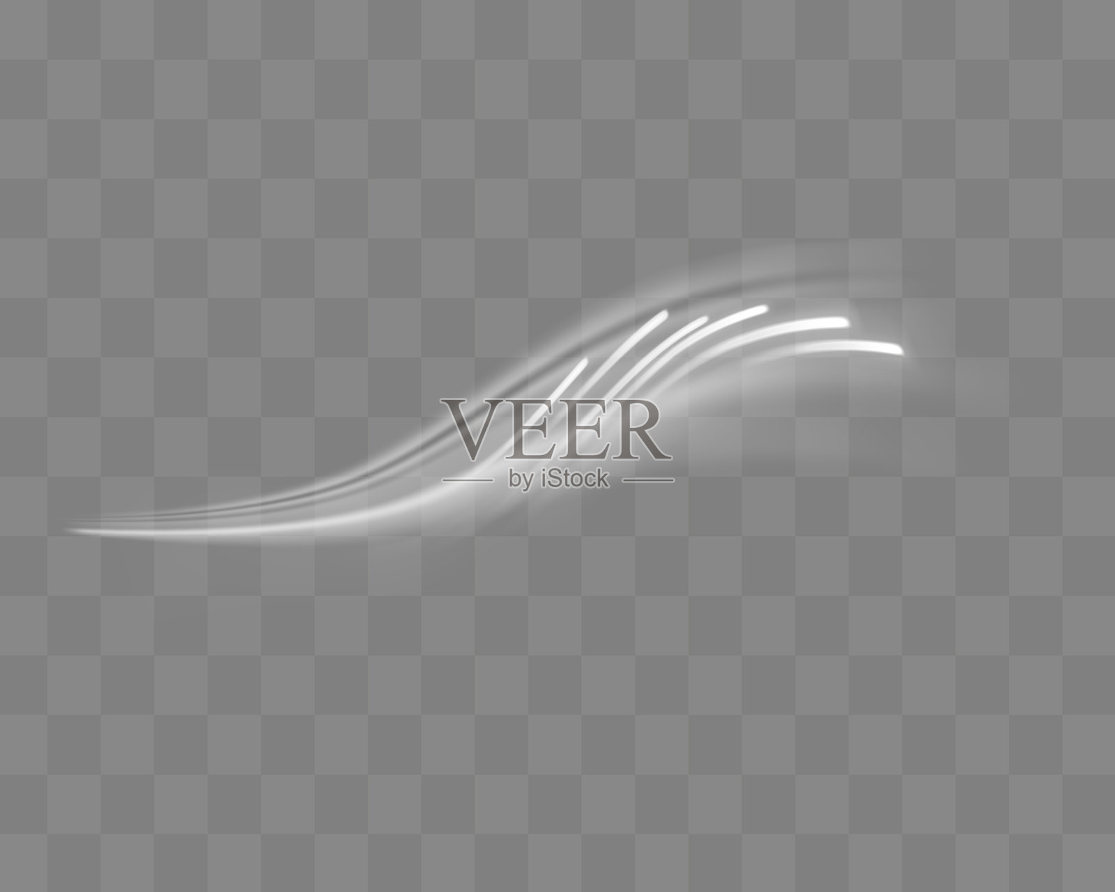 发光的白色速度线。高速。抽象科技背景概念。运动速度和模糊。动态线条或光线。光轨波，火焰路径轨迹线。插画图片素材