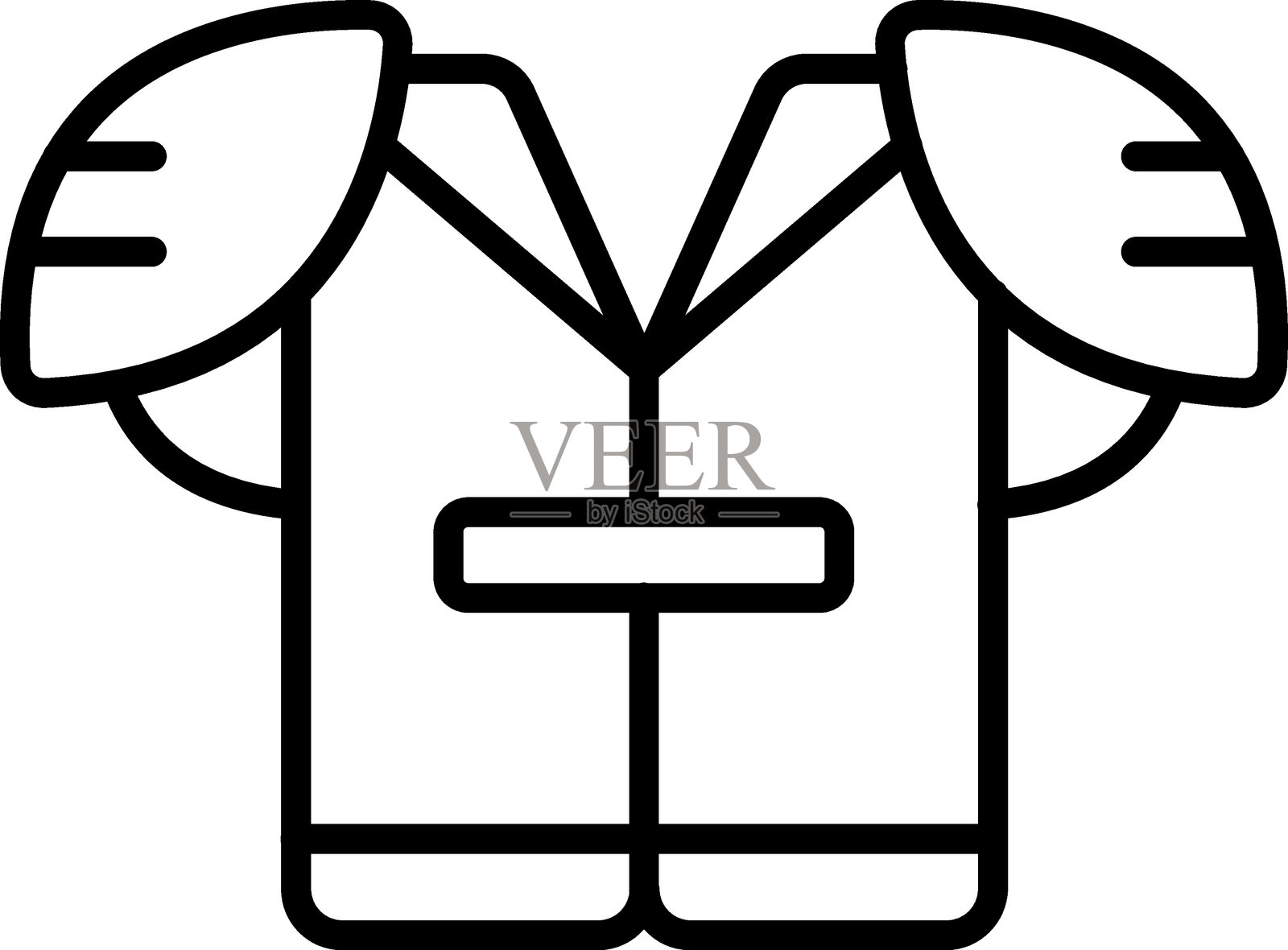 橄榄球背心装备图标风格插画图片素材