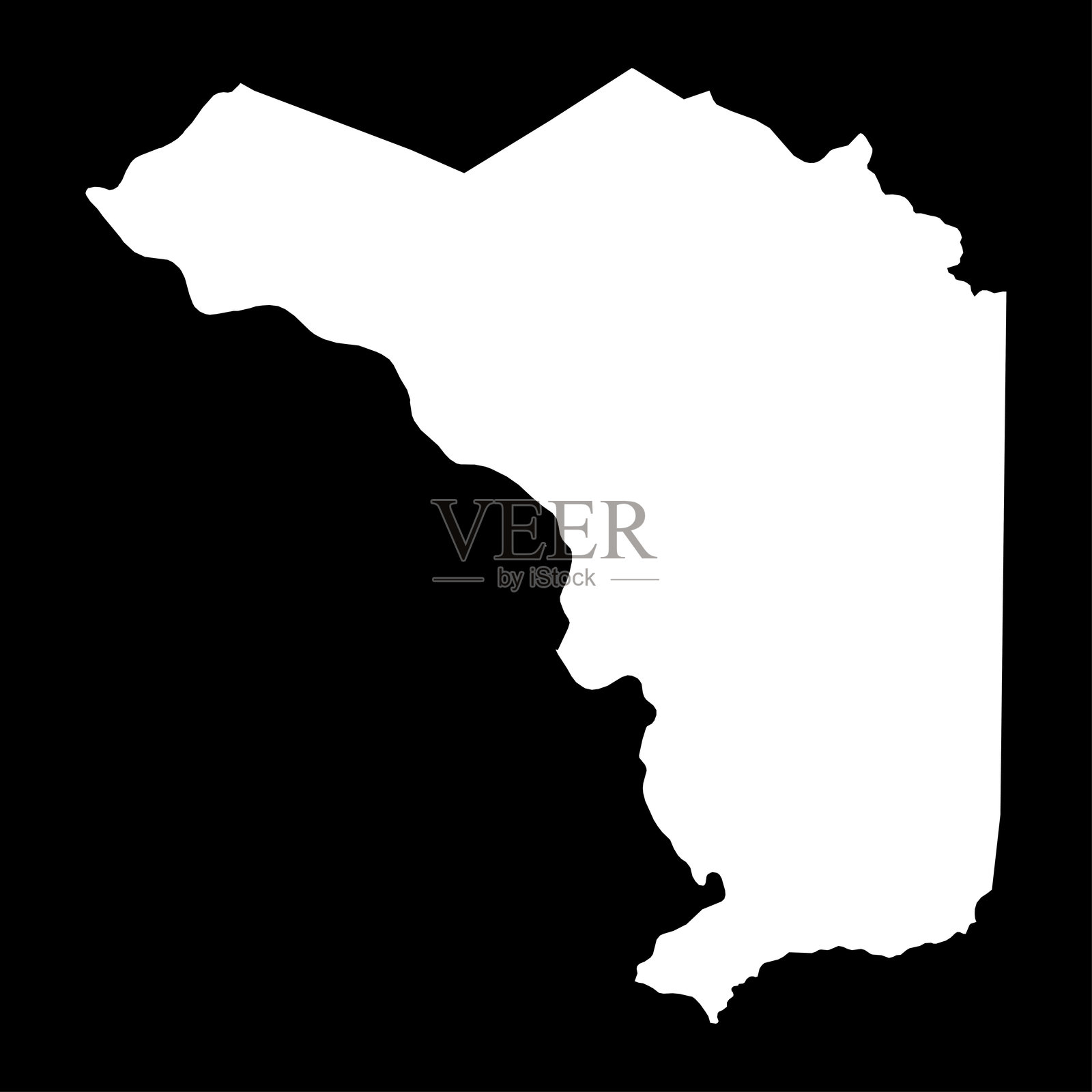 阿拉胡埃拉省地图，哥斯达黎加的行政区划。矢量插图。插画图片素材