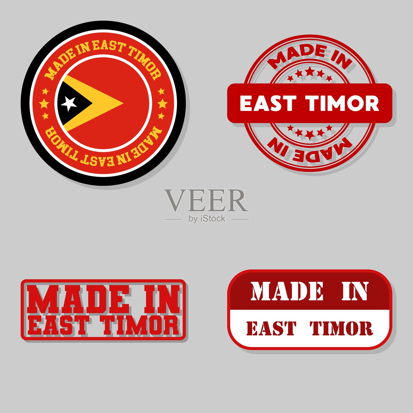 东帝汶制作的邮票套装插画图片素材