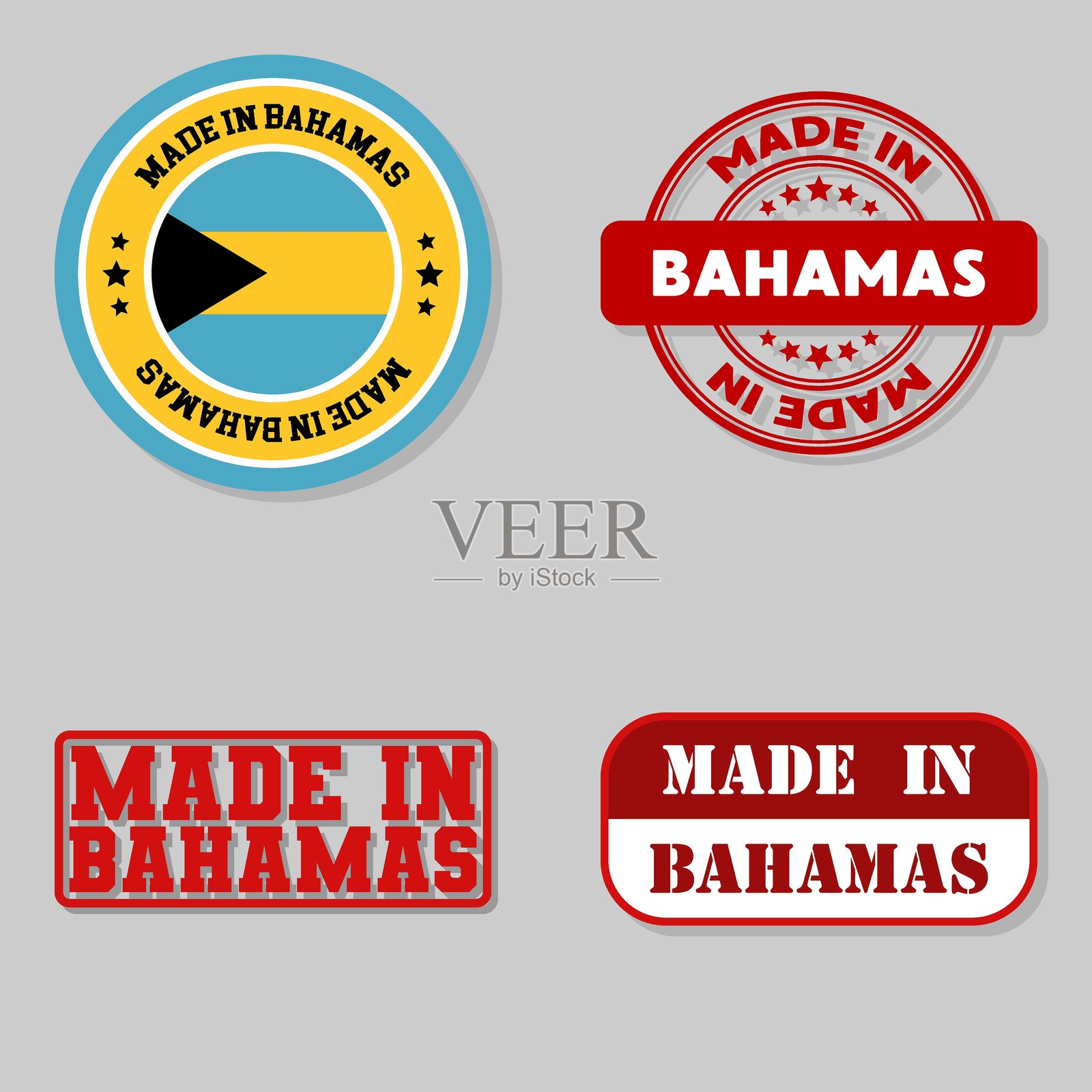 巴哈马制作的邮票套装插画图片素材