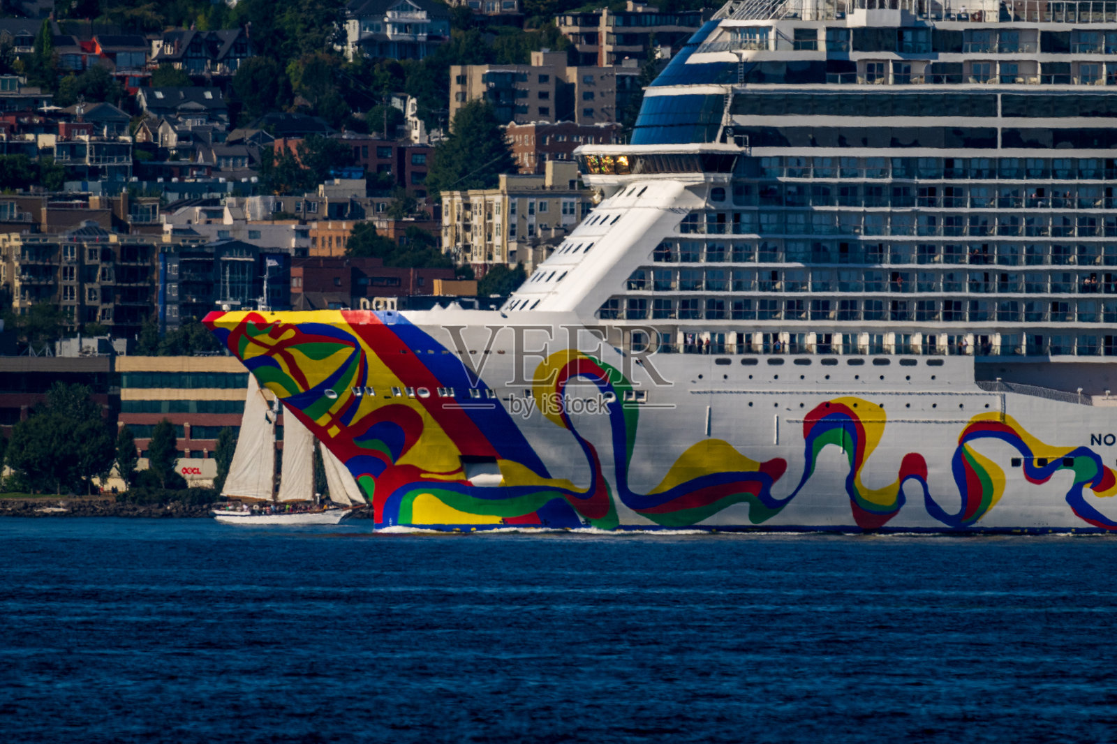 西雅图港66号码头游轮码头照片摄影图片