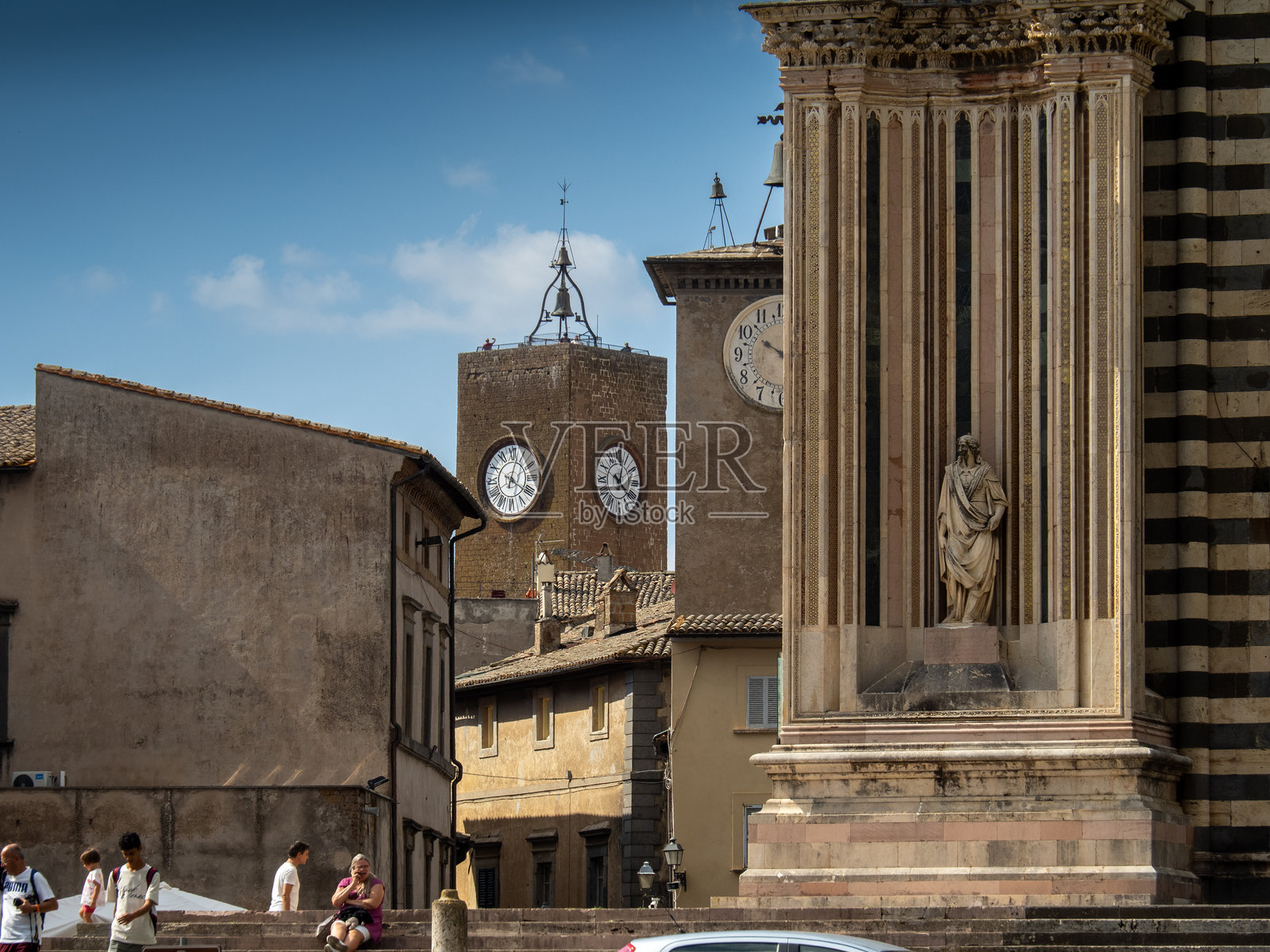 奥尔维耶托钟楼照片摄影图片