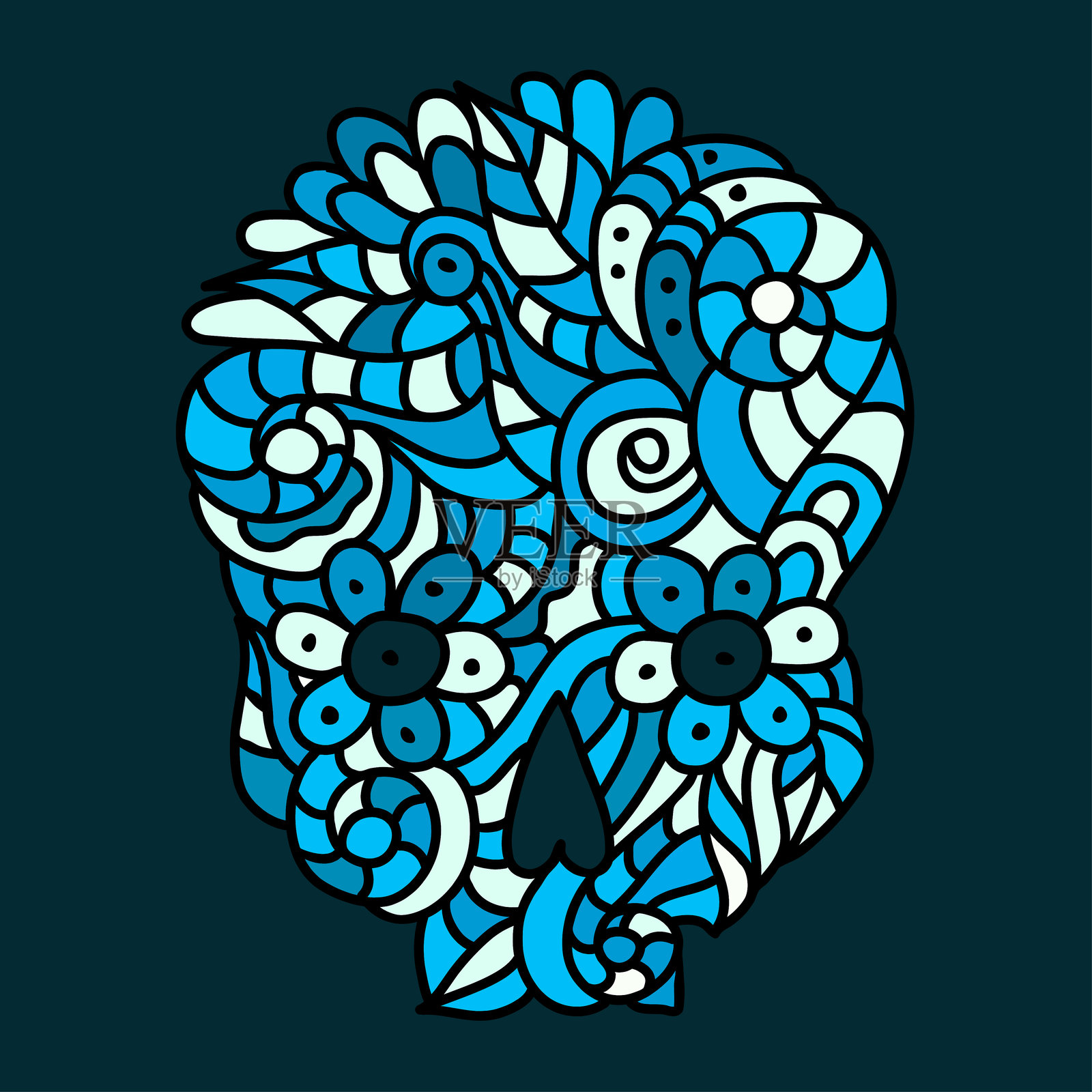 手绘糖骷髅插画图片素材