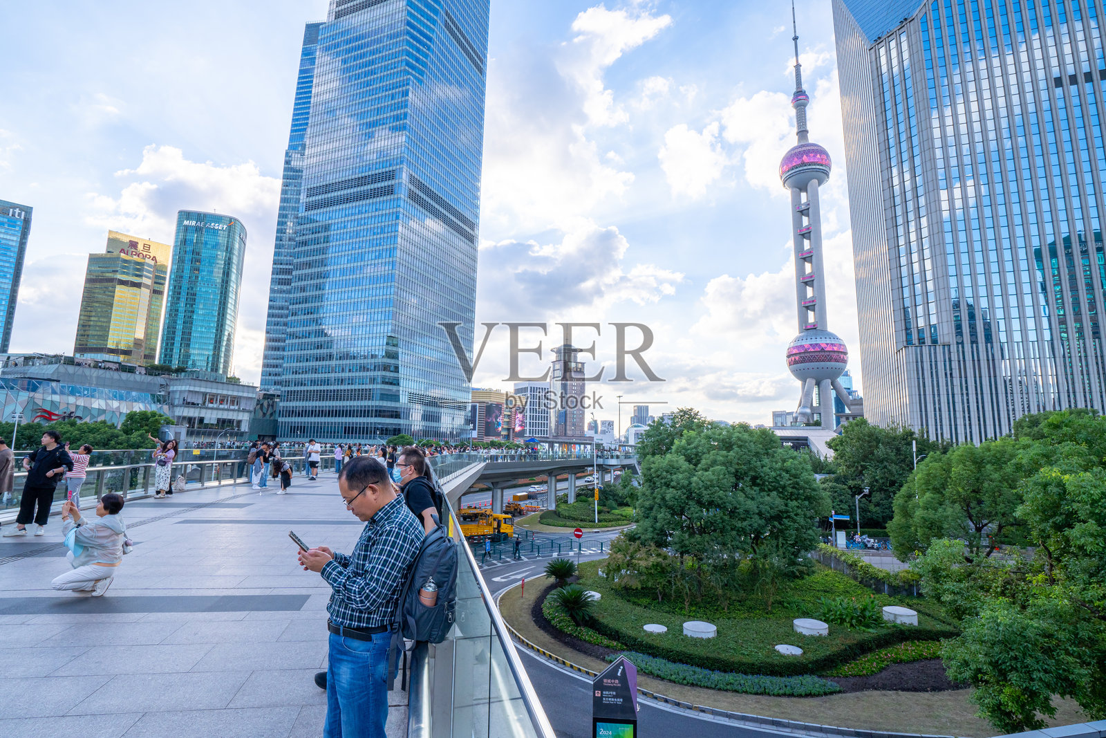 上海陆家嘴金融区的景观照片摄影图片