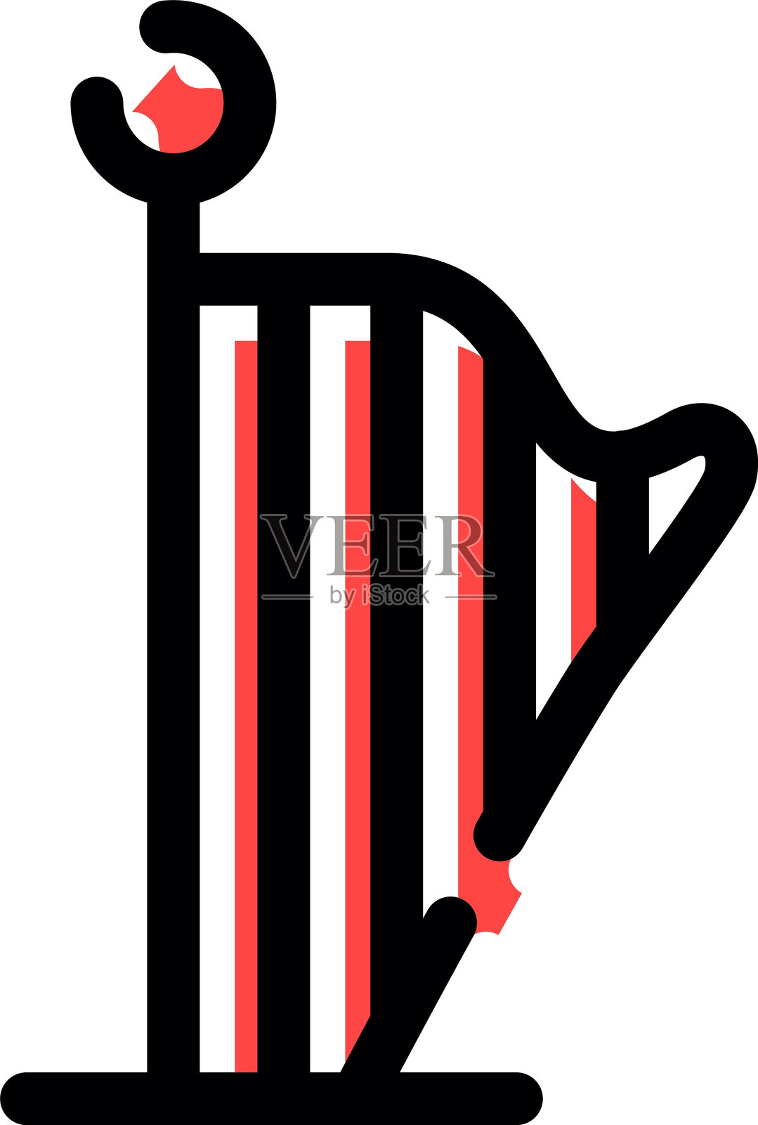 竖琴图标插画图片素材