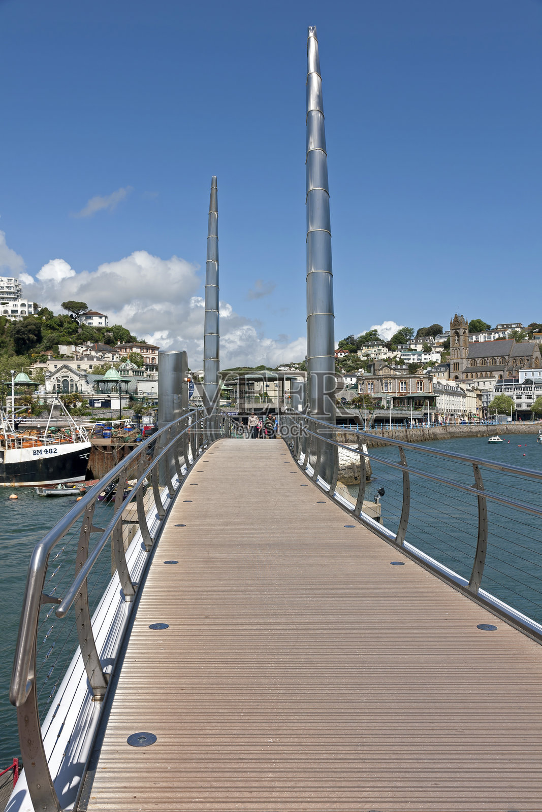 托基码头升降桥照片摄影图片