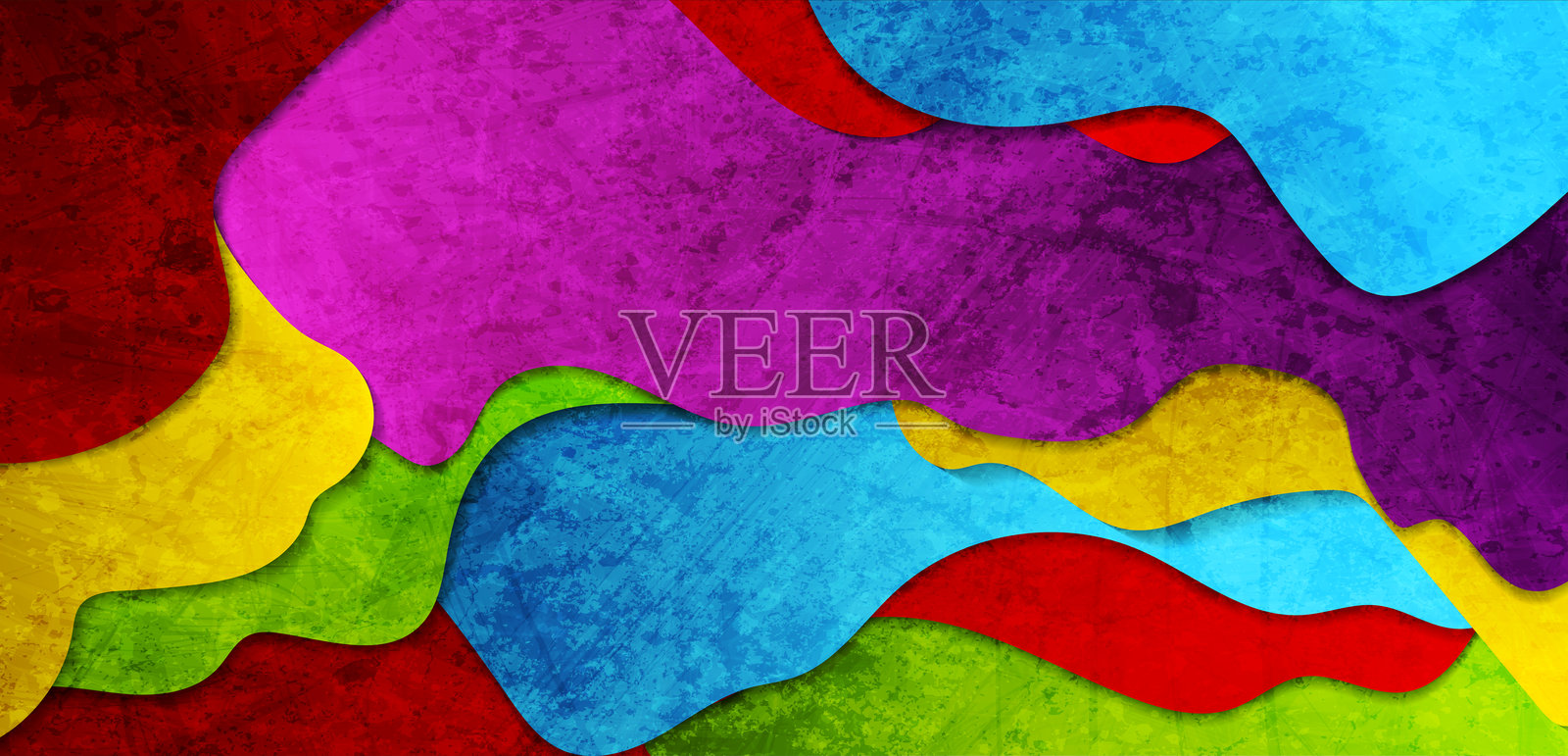 色彩斑斓的波浪抽象磨损企业背景插画图片素材