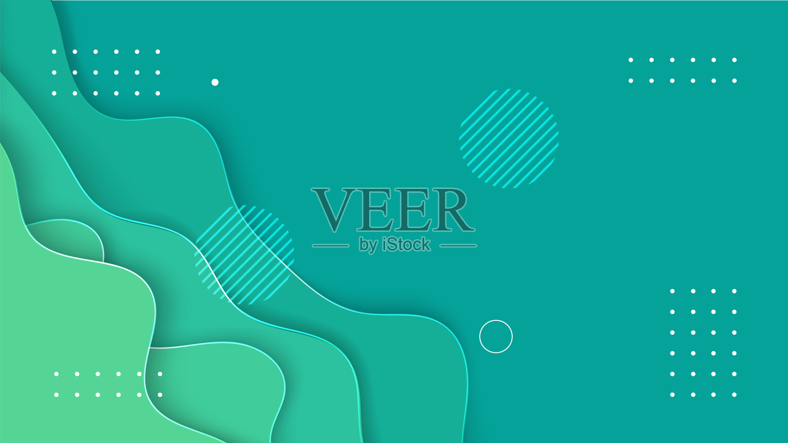 现代剪纸抽象背景设计模板插画图片素材