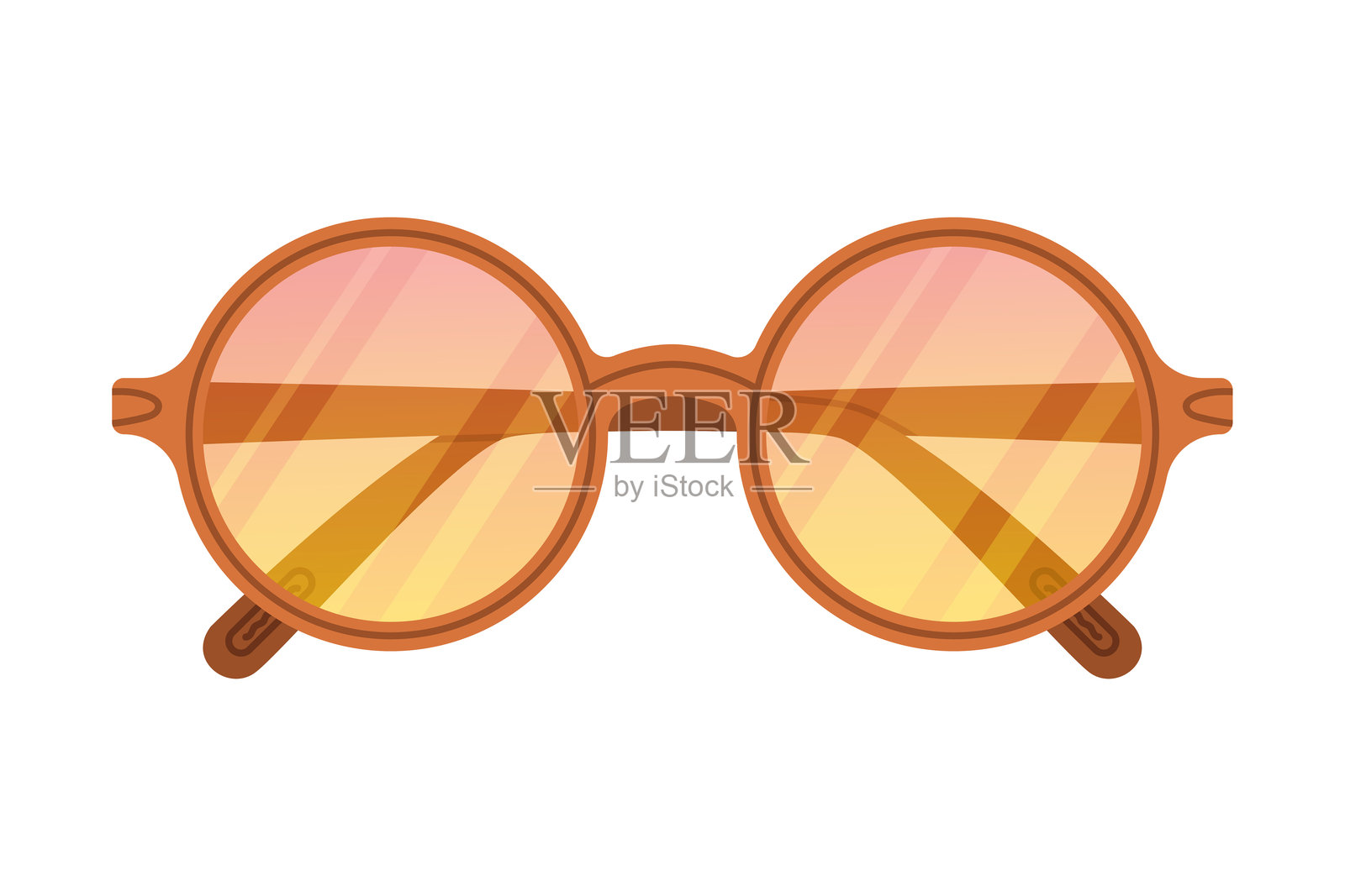 一副眼镜和太阳镜的阳光保护矢量插图插画图片素材