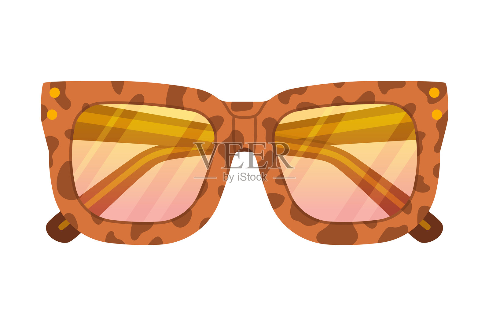 一副眼镜和太阳镜的阳光保护矢量插图插画图片素材