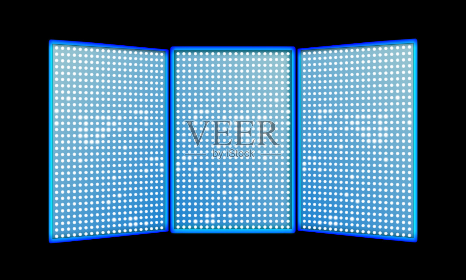 用于视频的空显示器，隔离的电视面板集。用于电影院或剧院、表演或体育场的矢量LED屏幕。用于表演的现代技术，带有复制空间的计算机显示器模型插画图片素材