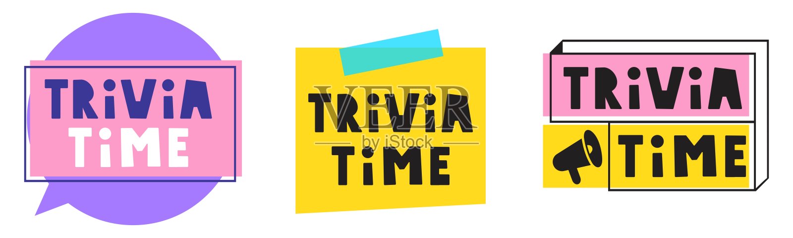 冷知识时间徽章合集插画图片素材