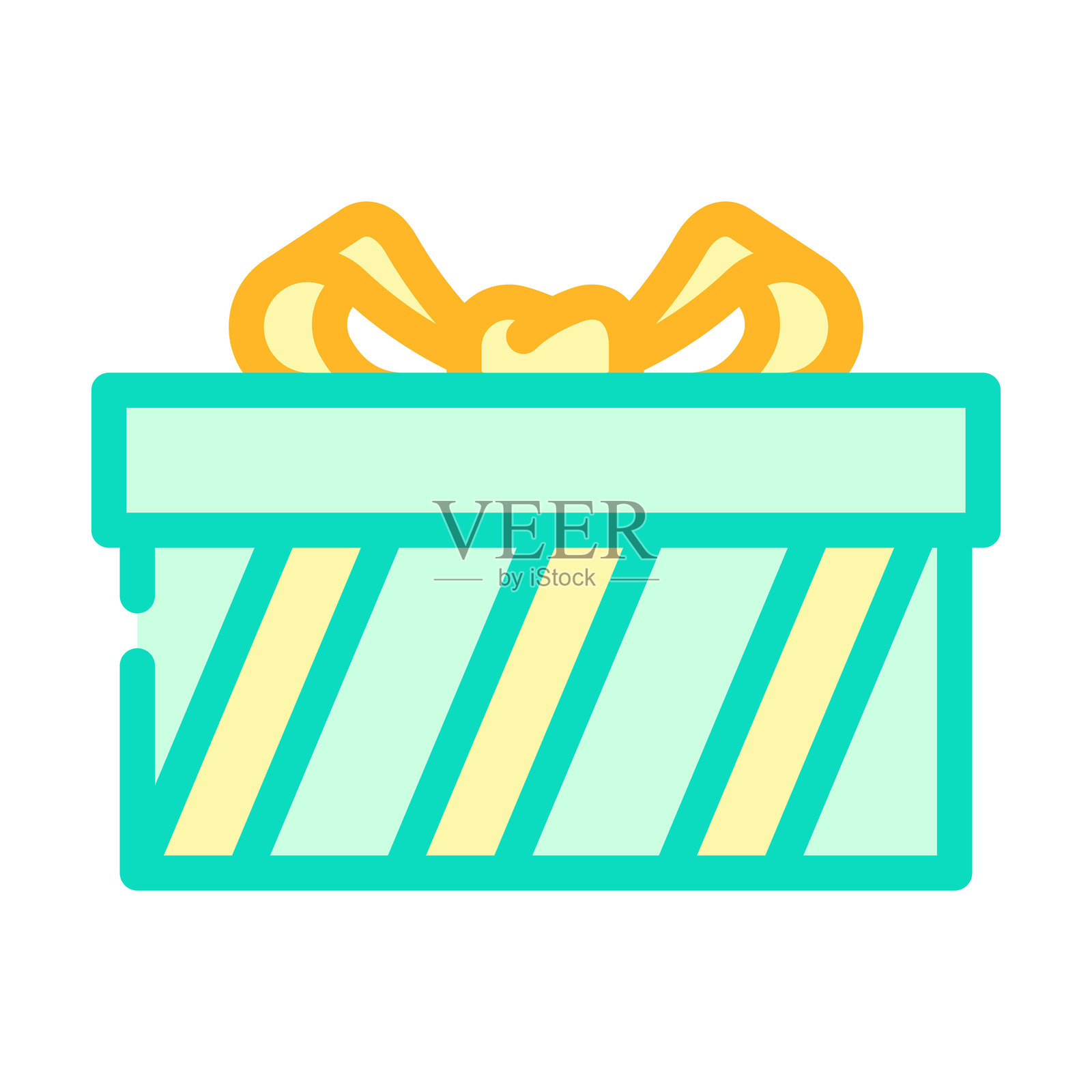 礼品盒纸板包装彩色图标矢量素材插画图片素材