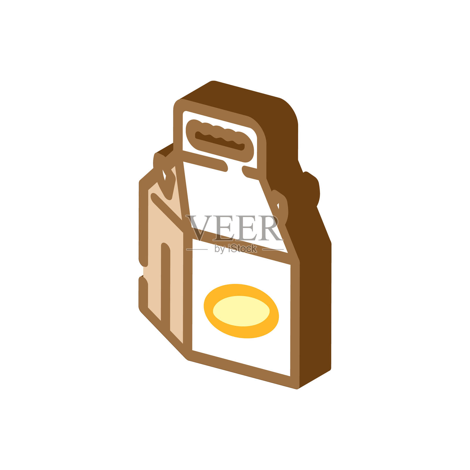 零售盒纸板包装2.5D图标矢量图插画图片素材