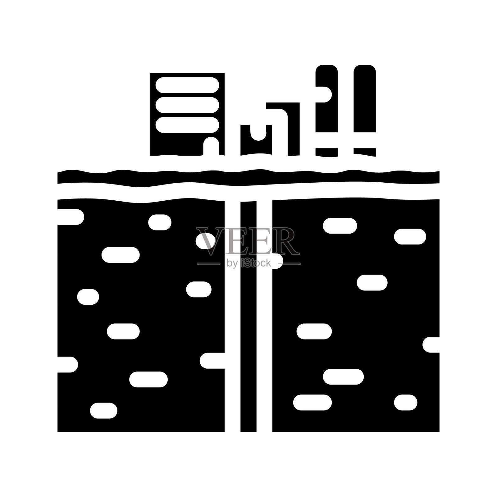 植物地热能源字形图标矢量图插画图片素材