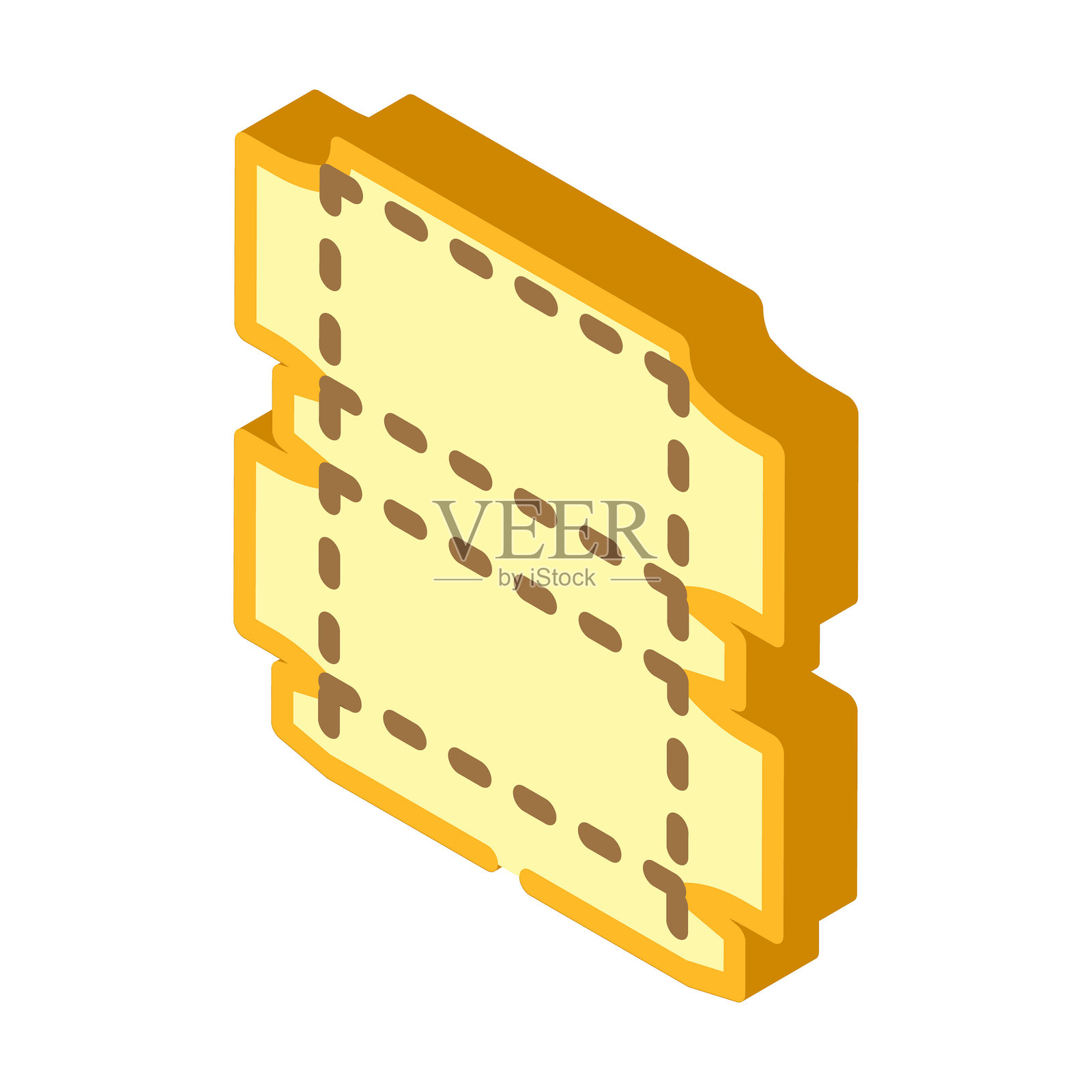 折叠纸箱纸板包装2.5D图标矢量图插画图片素材