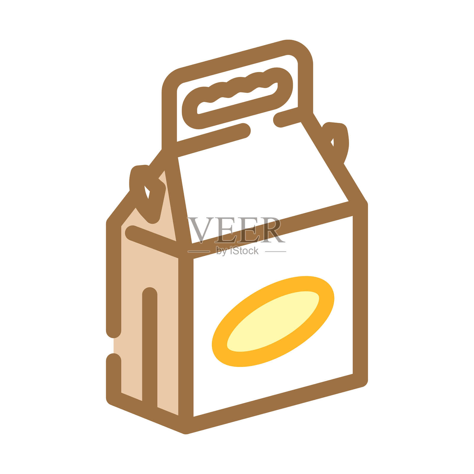 零售盒纸板包装彩色图标矢量插画插画图片素材