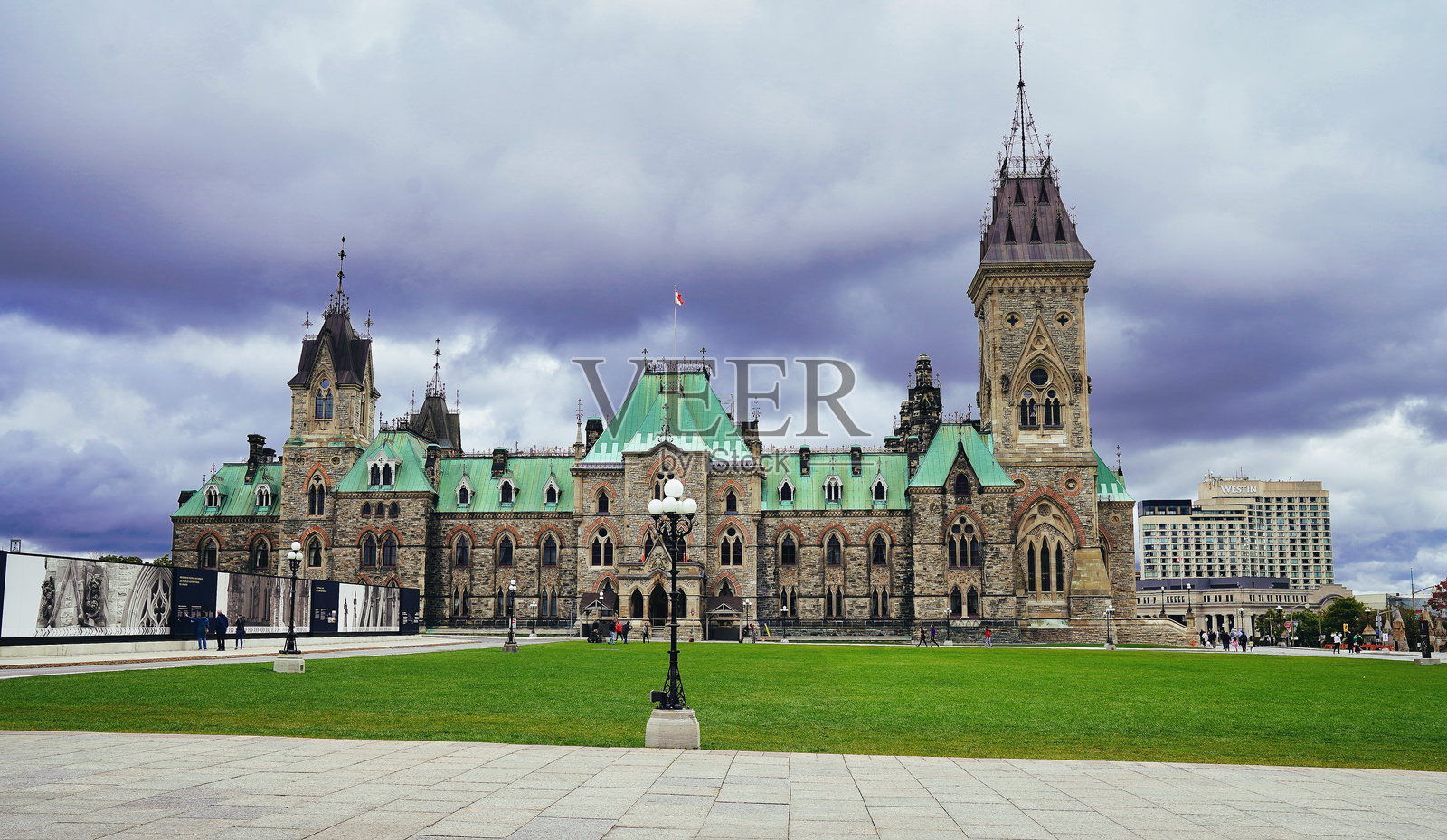 加拿大安大略省渥太华的国会大厦秋季景色照片摄影图片