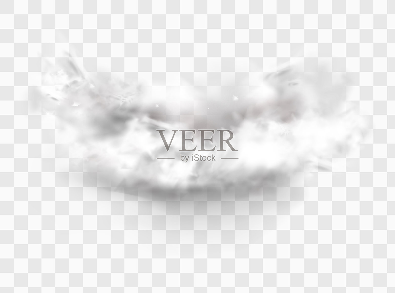 雾或烟雾隔离透明特效。白色矢量云，薄雾或烟雾背景插画图片素材