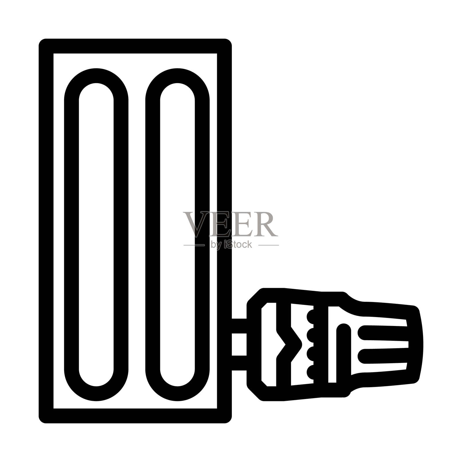 散热器温控器线条图标矢量图插画图片素材