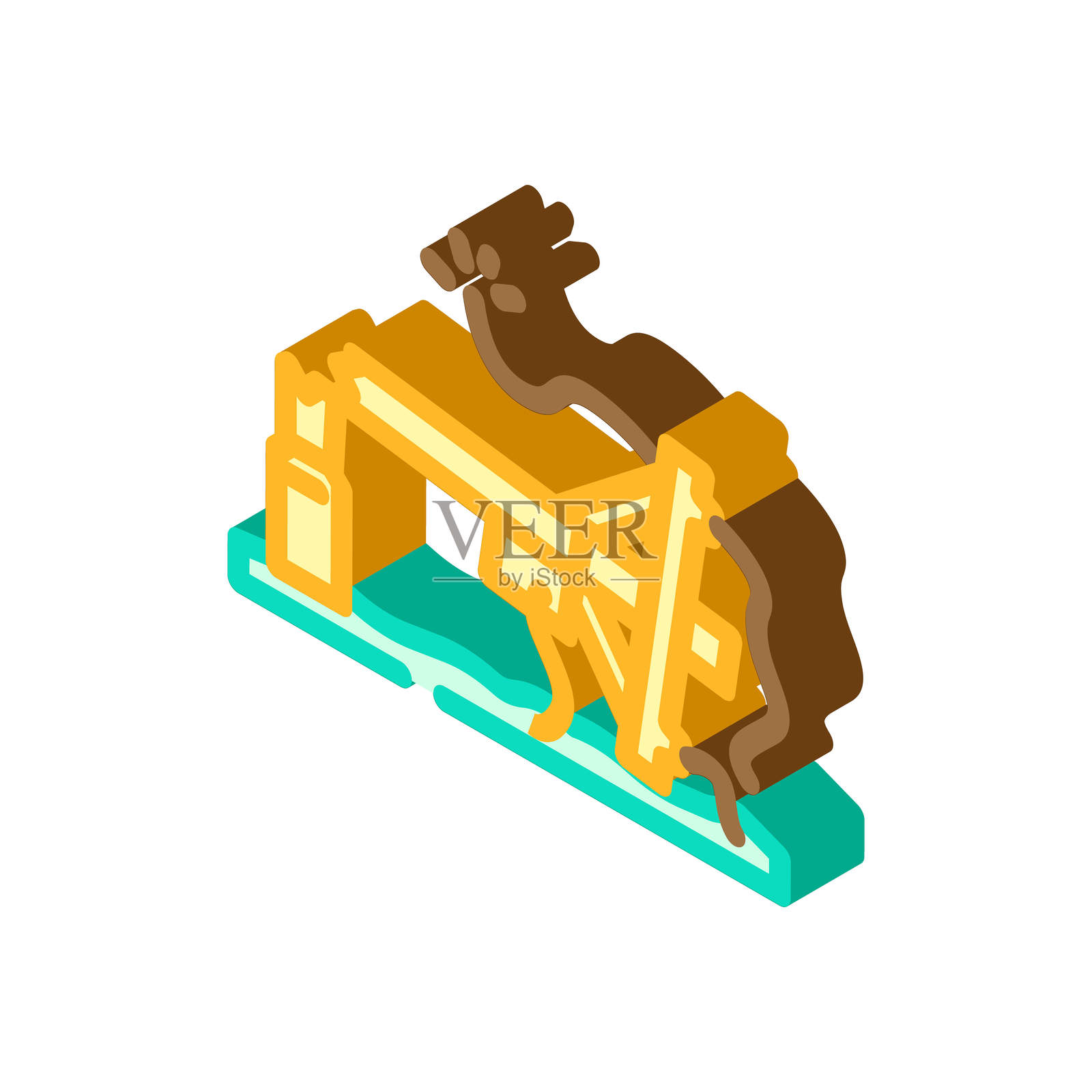飓风灾害停电等距图标矢量图插画图片素材
