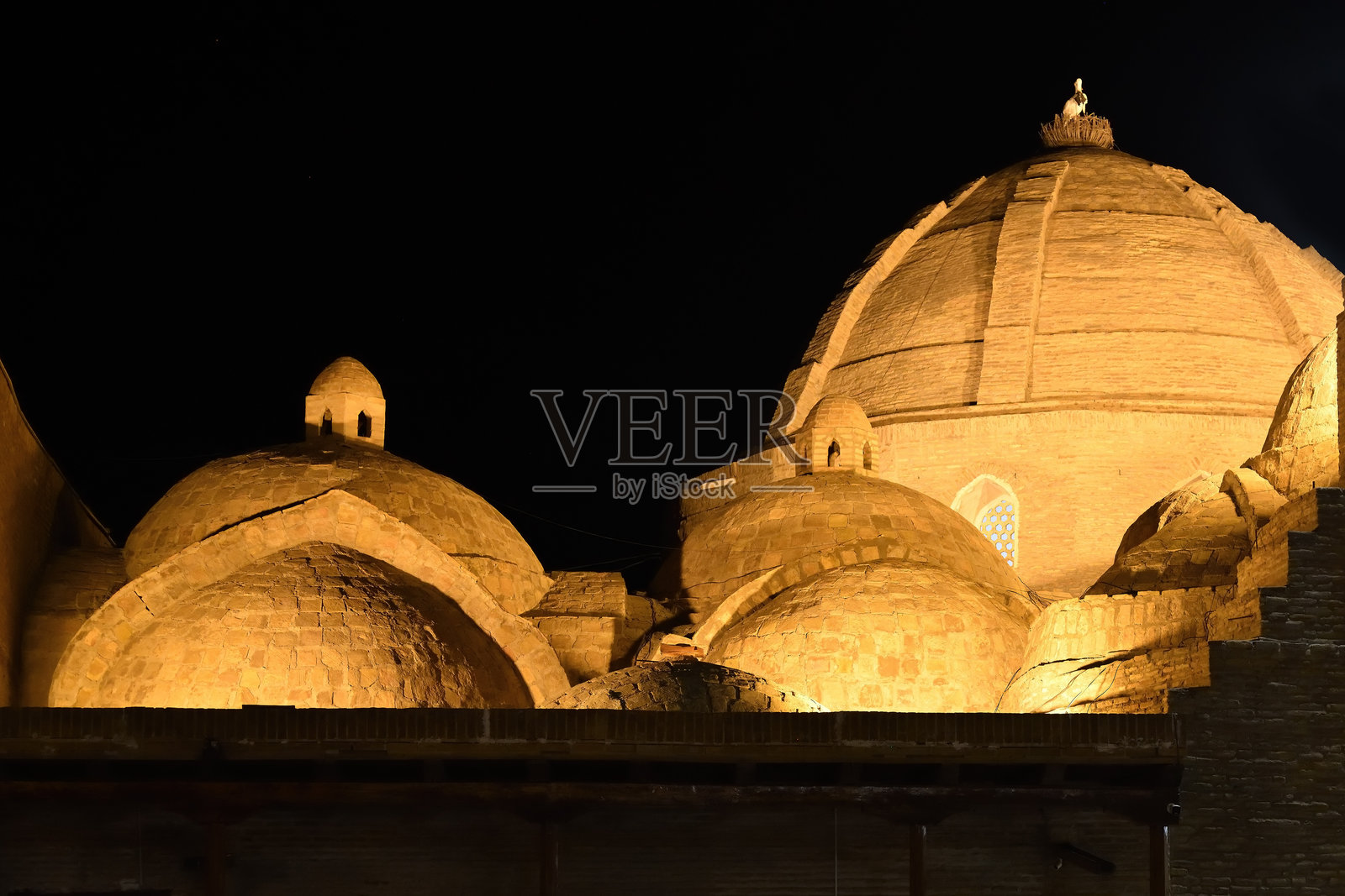 乌兹别克斯坦布哈拉屋顶照片摄影图片