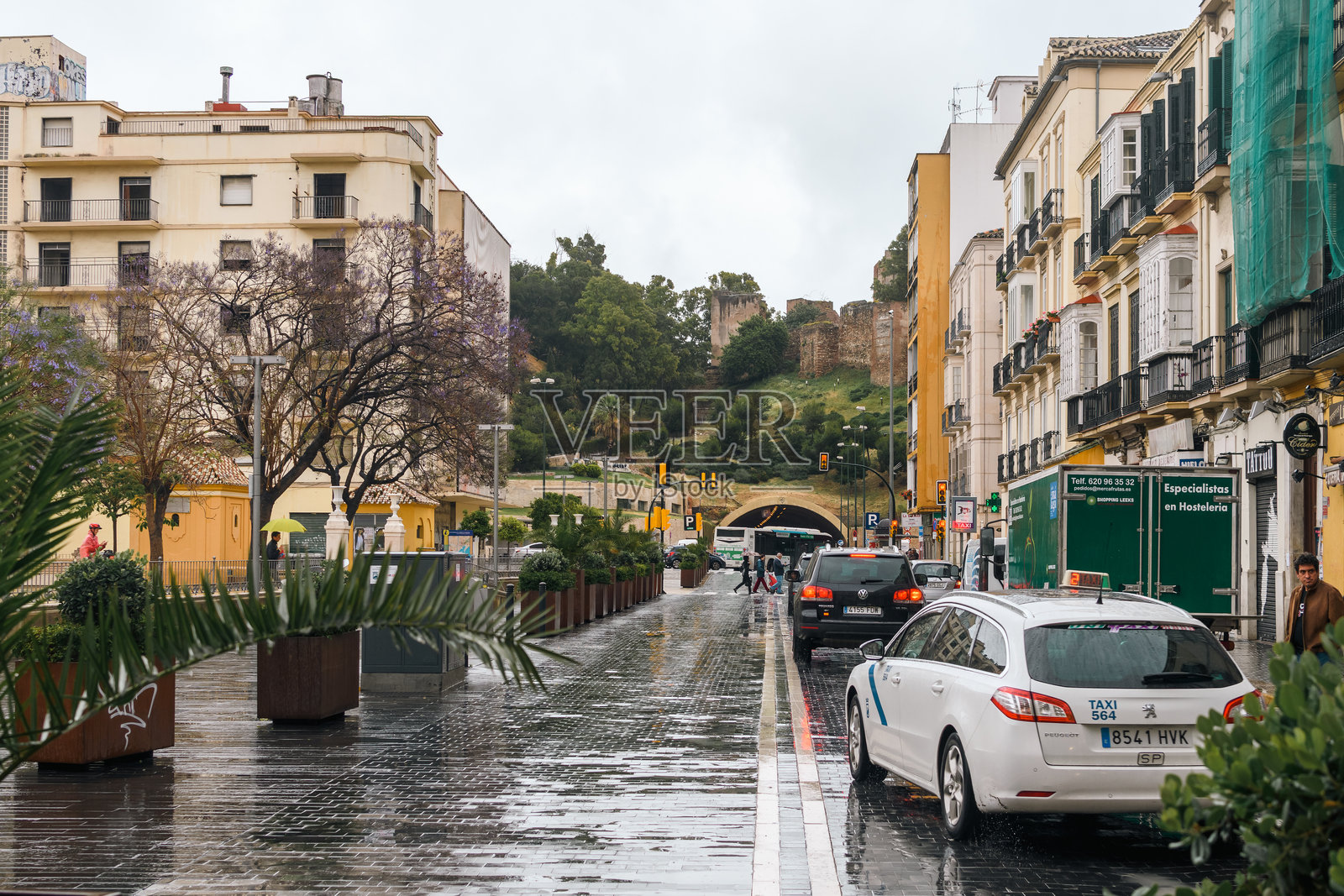 马拉加的雨天照片摄影图片