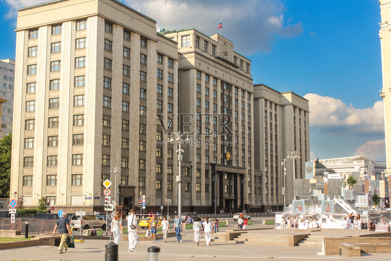 奥霍特尼里亚德街上的国家杜马大楼照片摄影图片