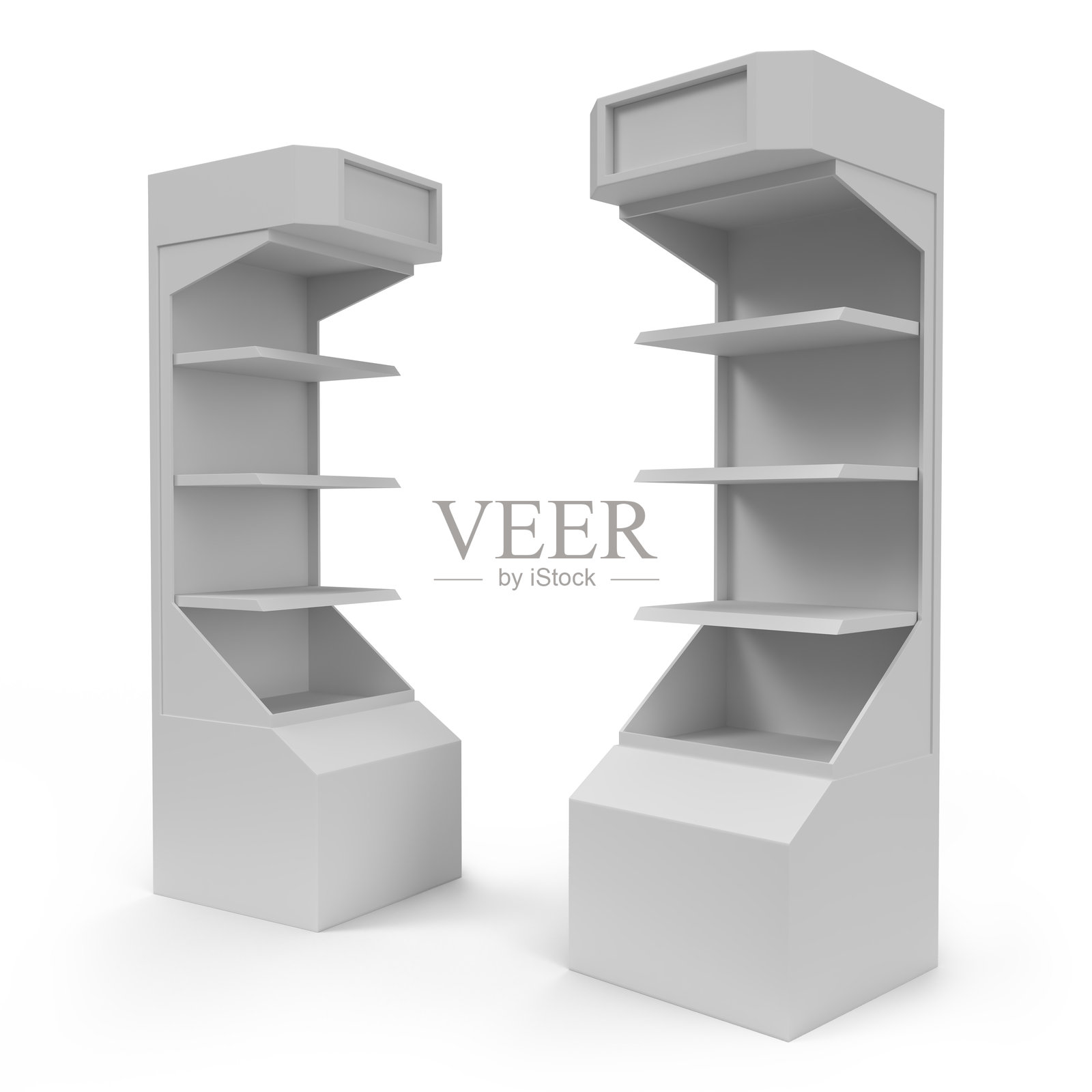 超市促销展示架空产品展示3D渲染照片摄影图片