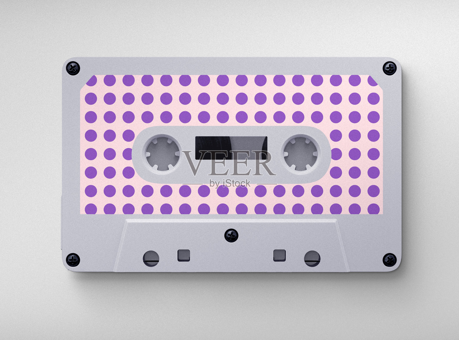 复古卡带，白色背景上的卡带，复古音频磁带，3D插图，3D渲染照片摄影图片
