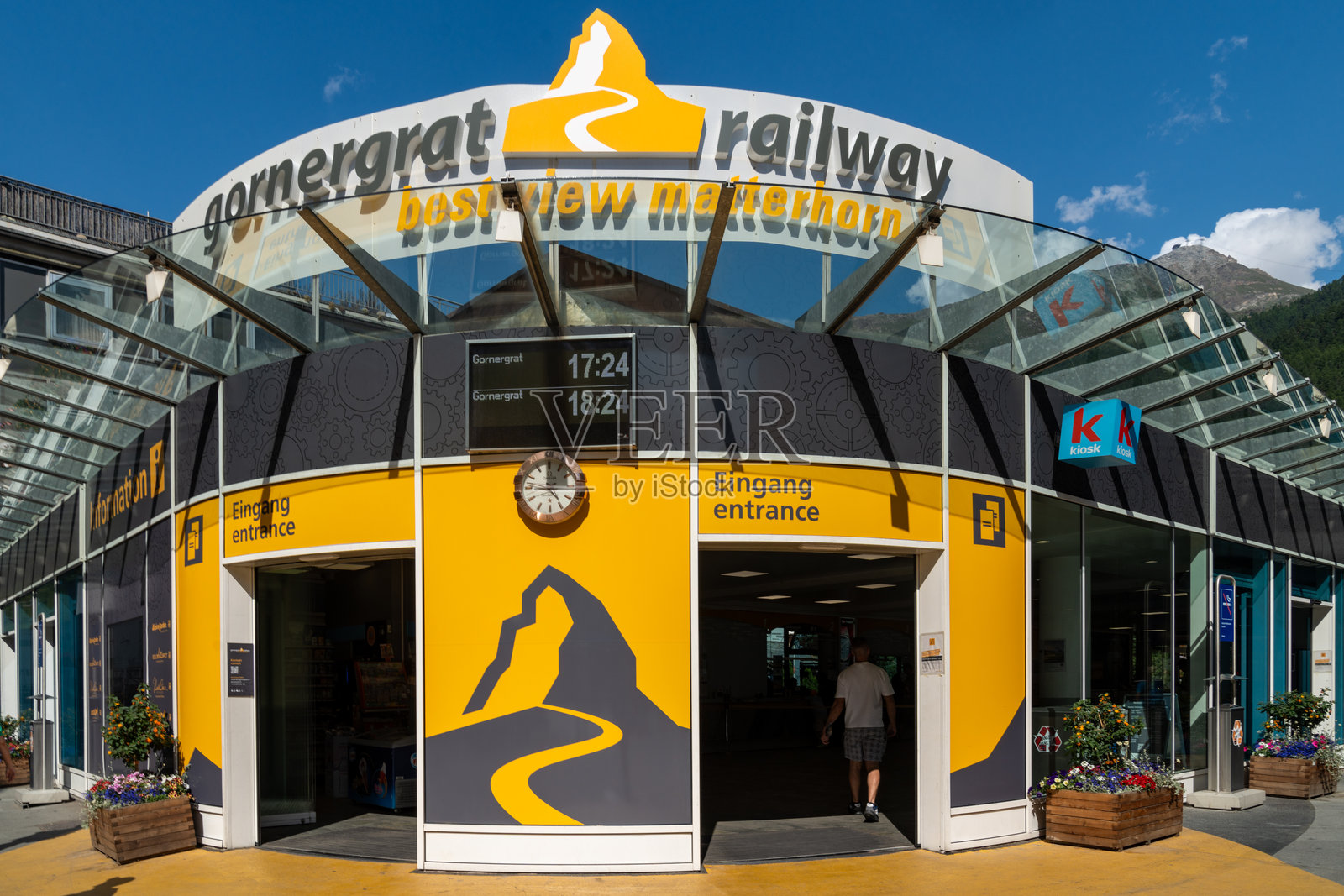 戈尔内格拉特铁路车站的入口照片摄影图片