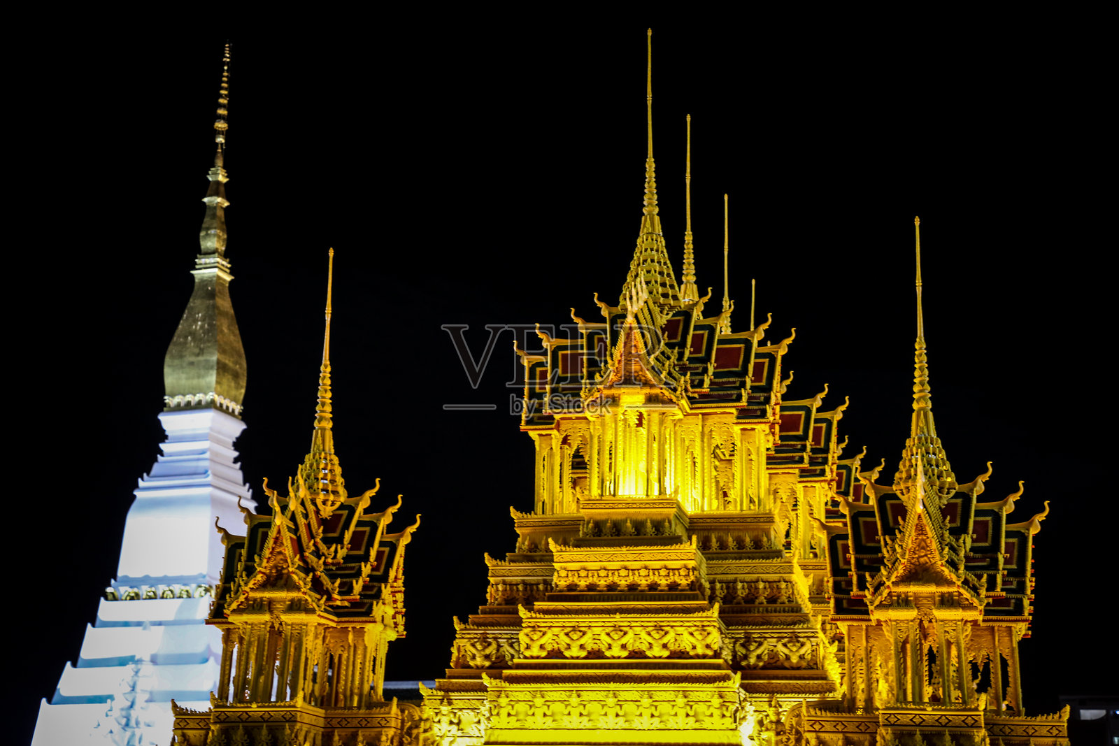 泰国沙功那空府的普拉萨特蓬节传统照片摄影图片
